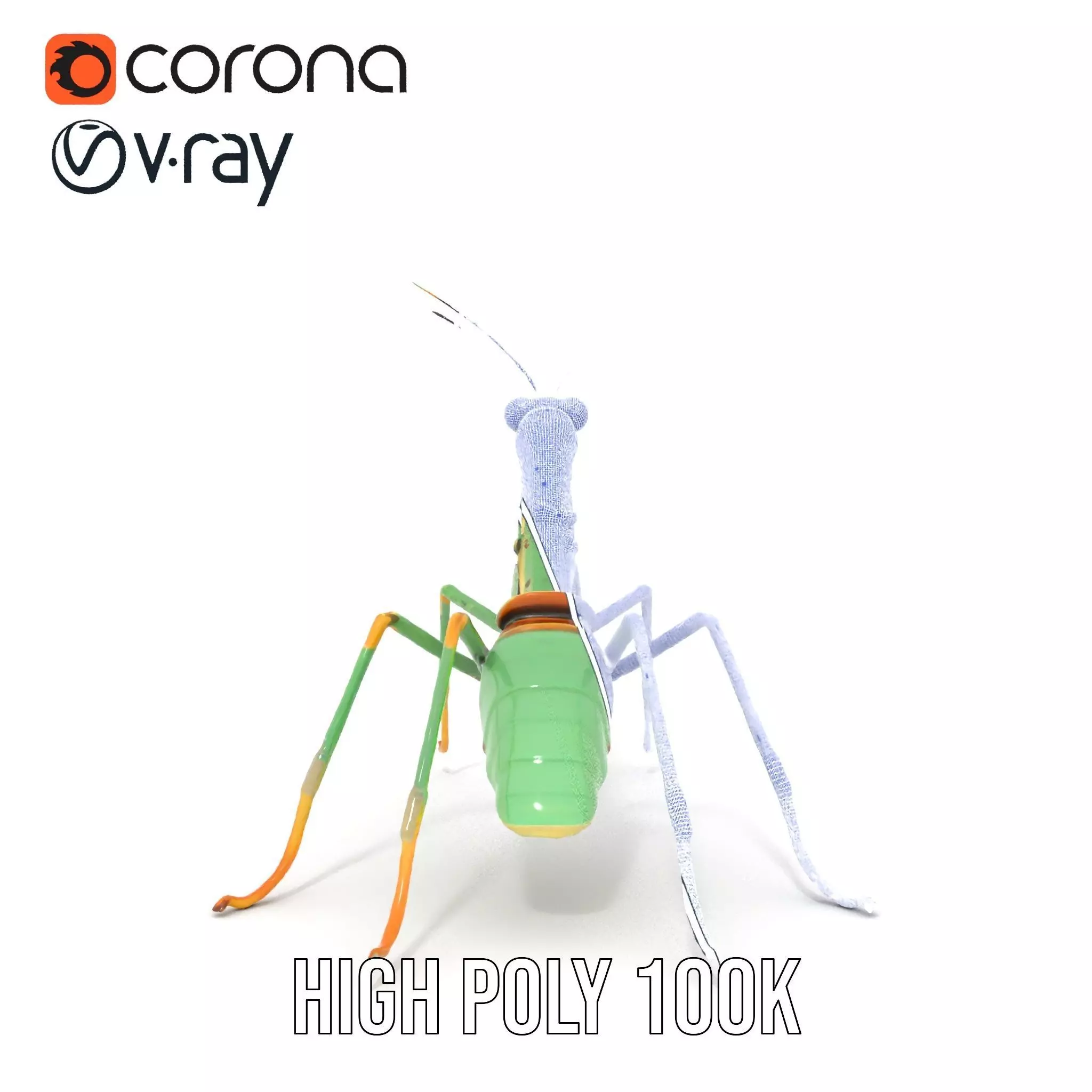 Mechanical Mantis model pack Low-poly 3D model_33