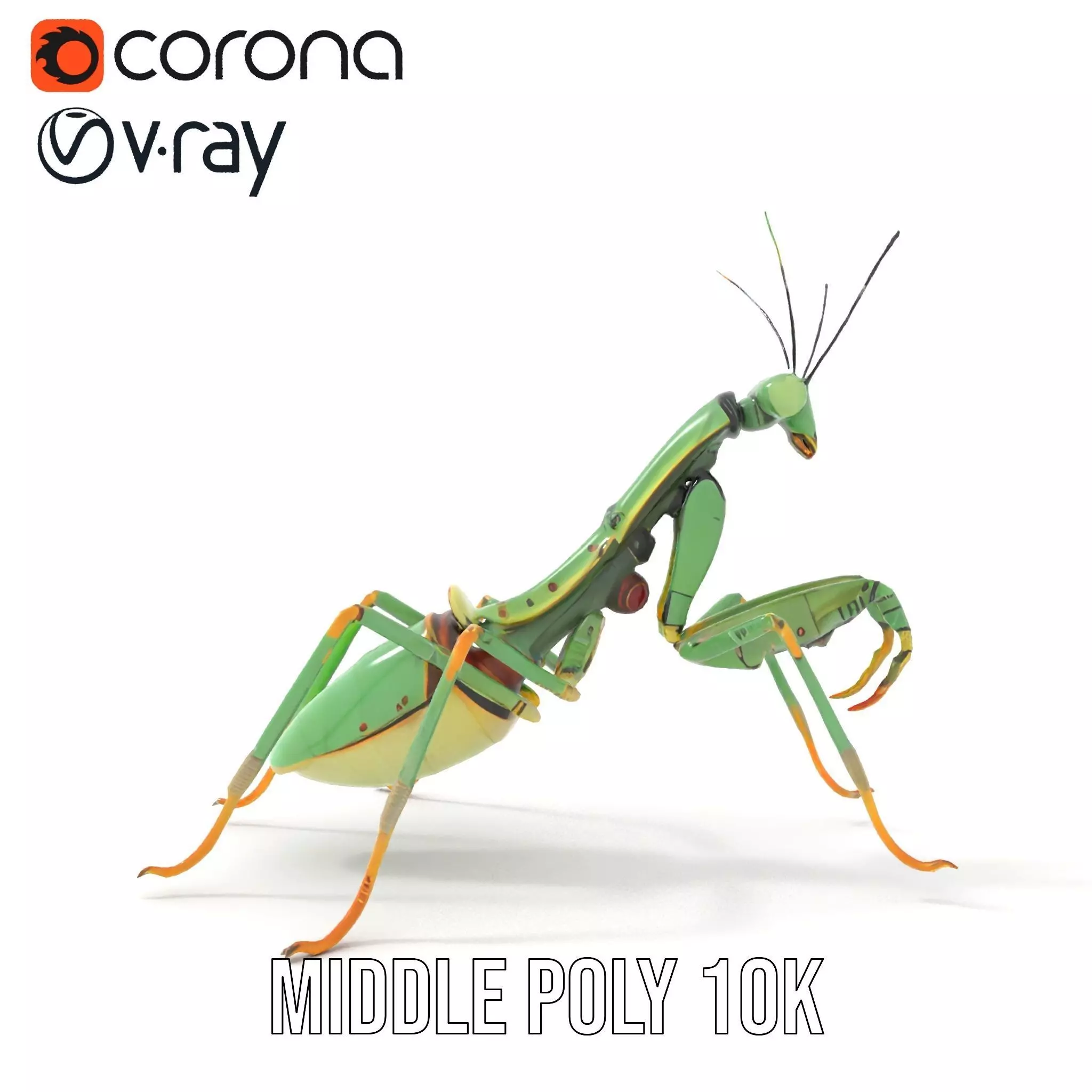 Mechanical Mantis model pack Low-poly 3D model_5