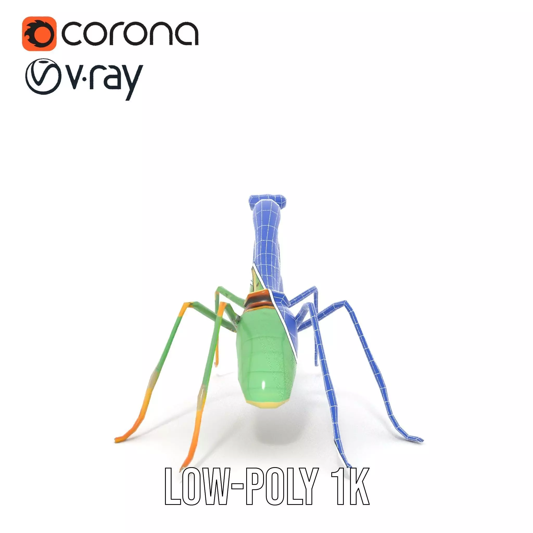 Mechanical Mantis model pack Low-poly 3D model_20