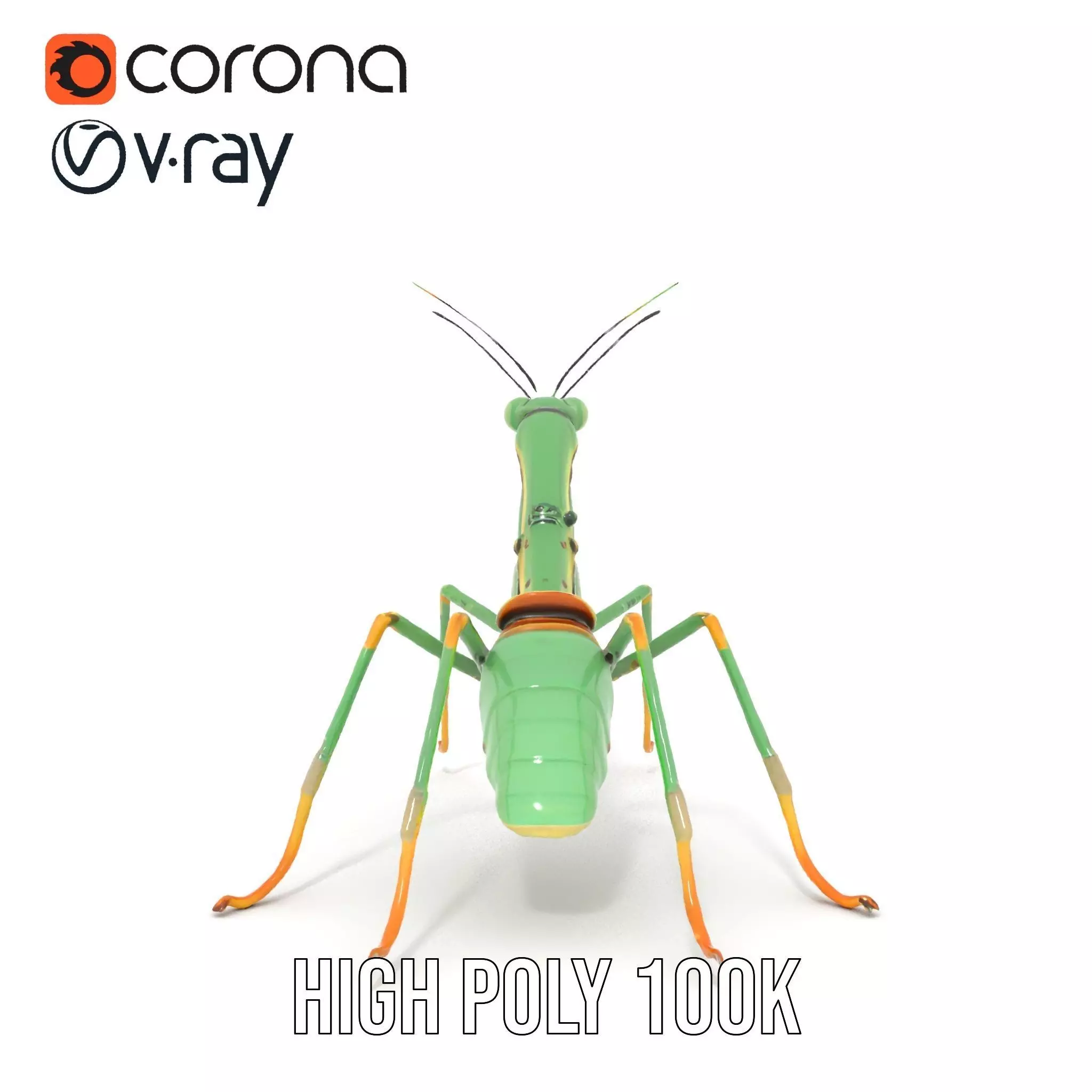 Mechanical Mantis model pack Low-poly 3D model_15