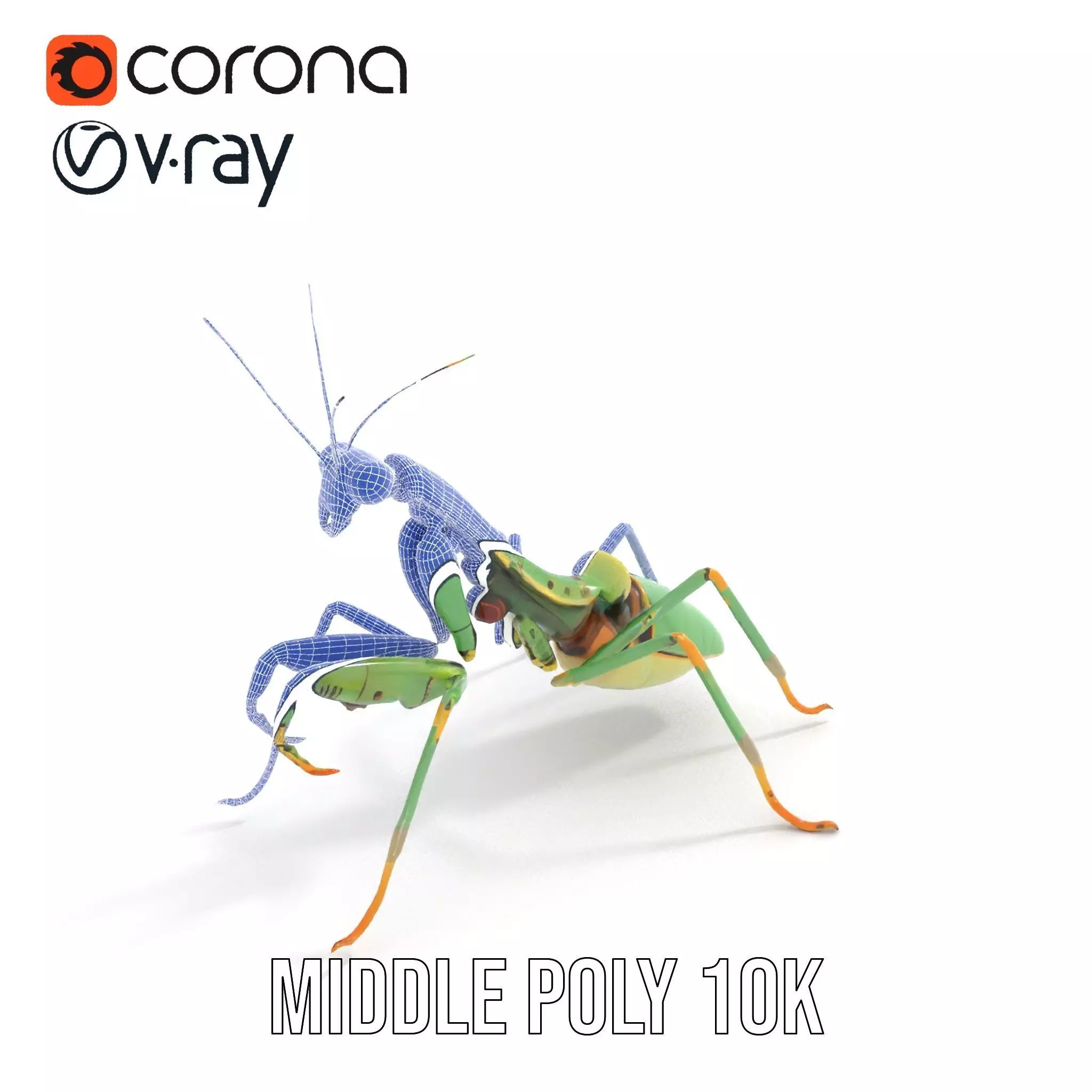 Mechanical Mantis model pack Low-poly 3D model_22