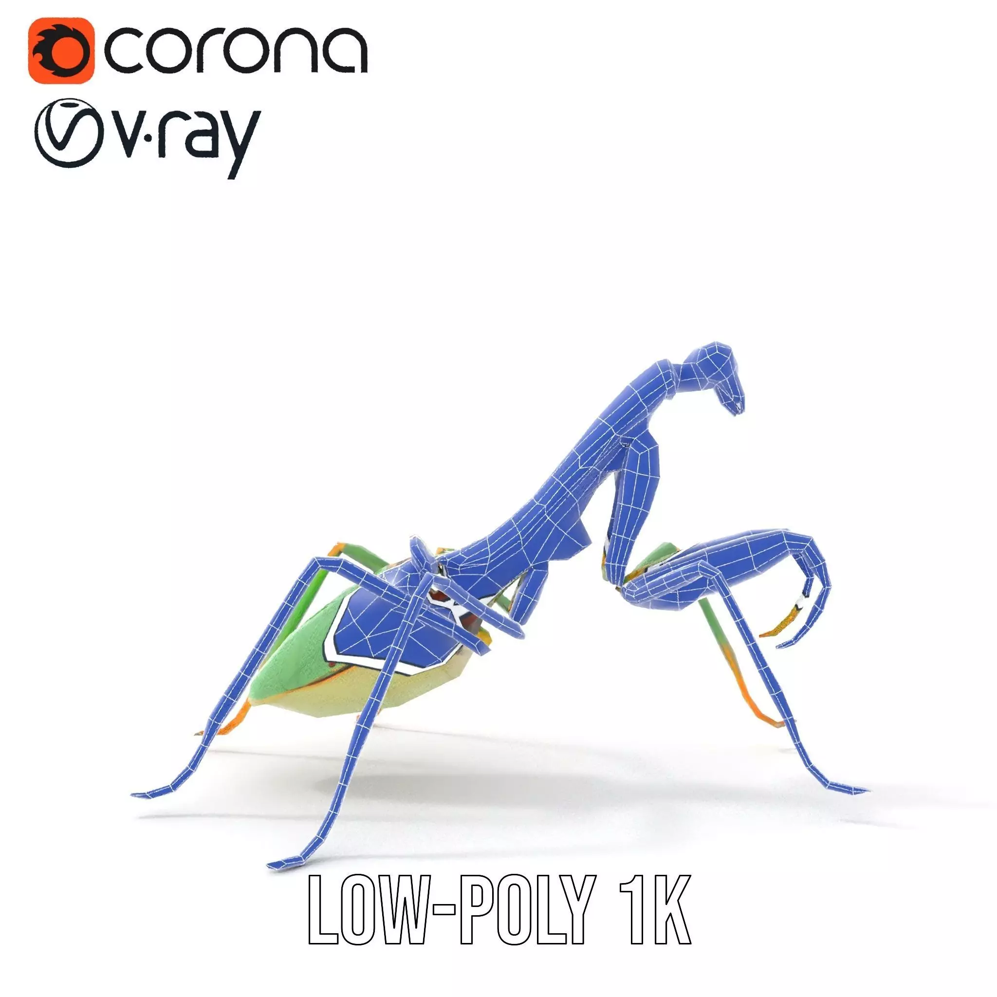 Mechanical Mantis model pack Low-poly 3D model_9