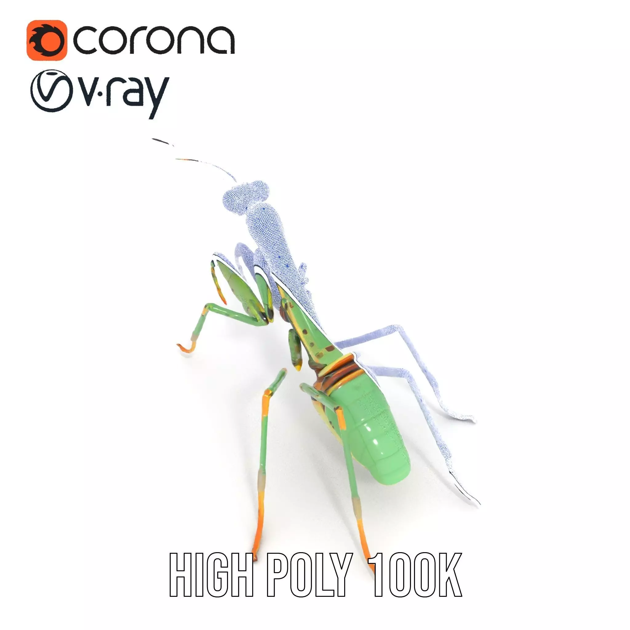 Mechanical Mantis model pack Low-poly 3D model_32