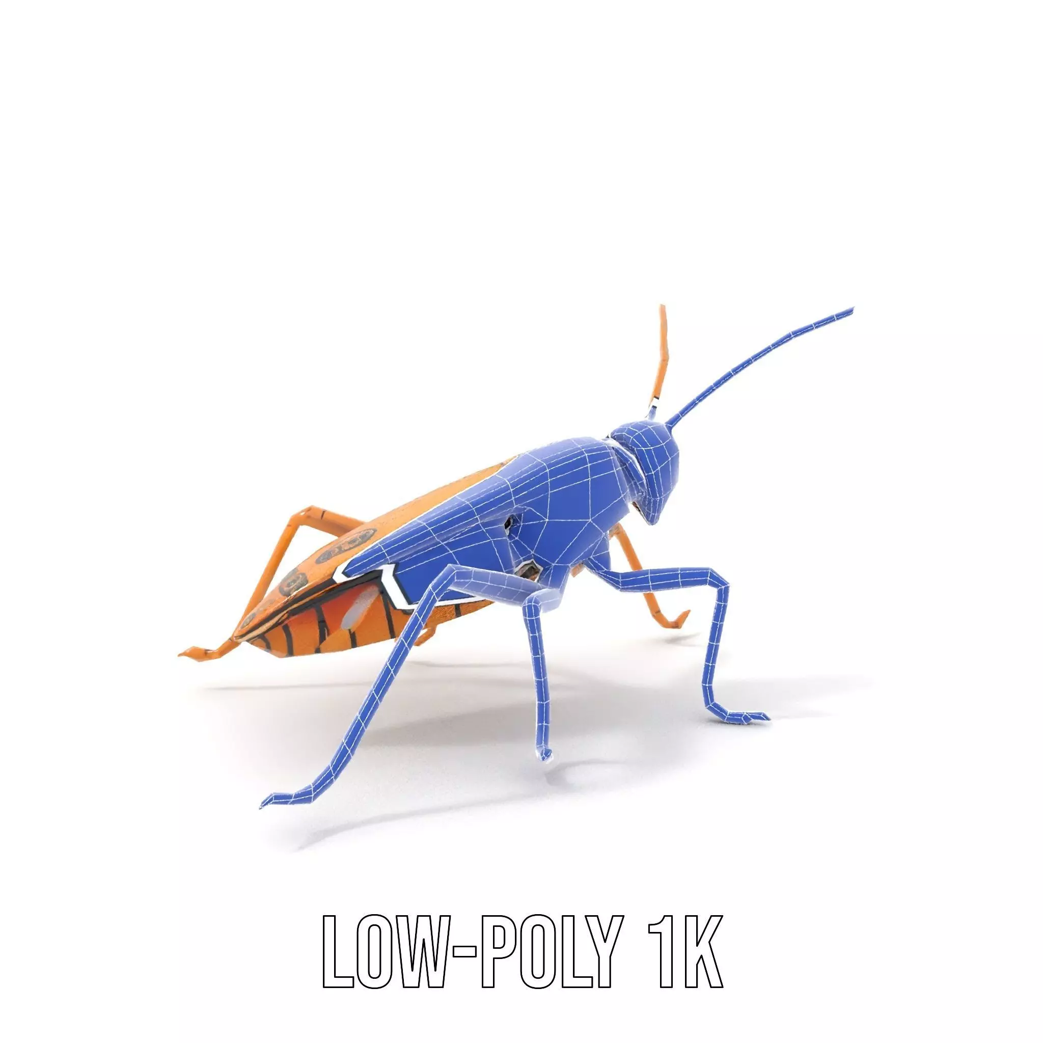 Golden Mechanical Insect model pack Low-poly 3D model_22