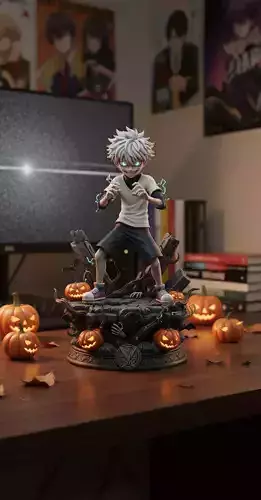 Killua Zoldyck  Halloween Assassin Statue Spooky Diorama 