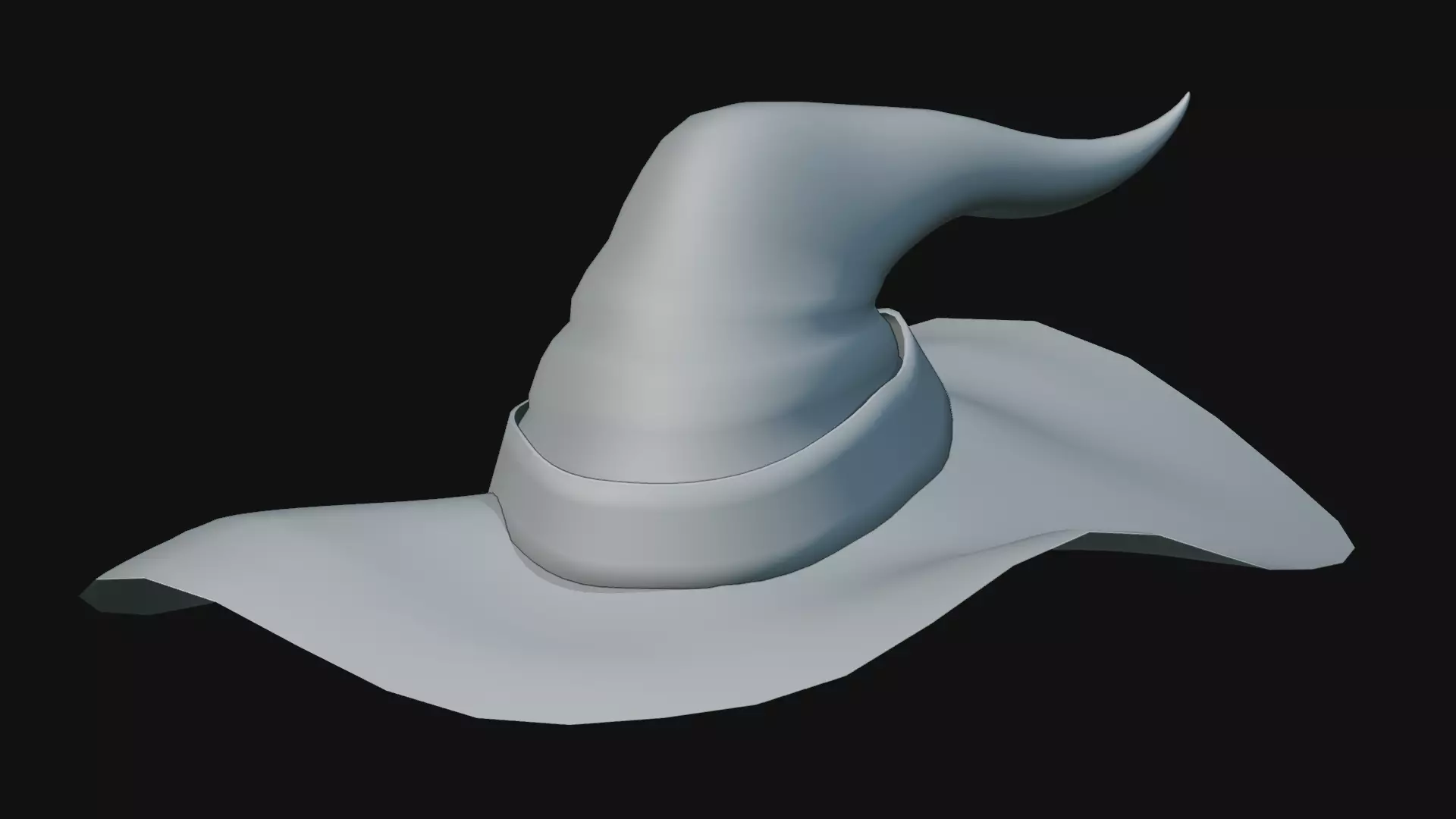 Stylized Halloween Props - Witch Hat Low-poly 3D model_6