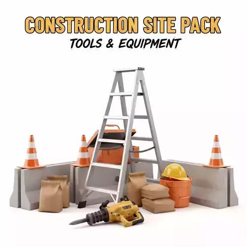 Construction Site  Pack Industrial Tools  Props Collection