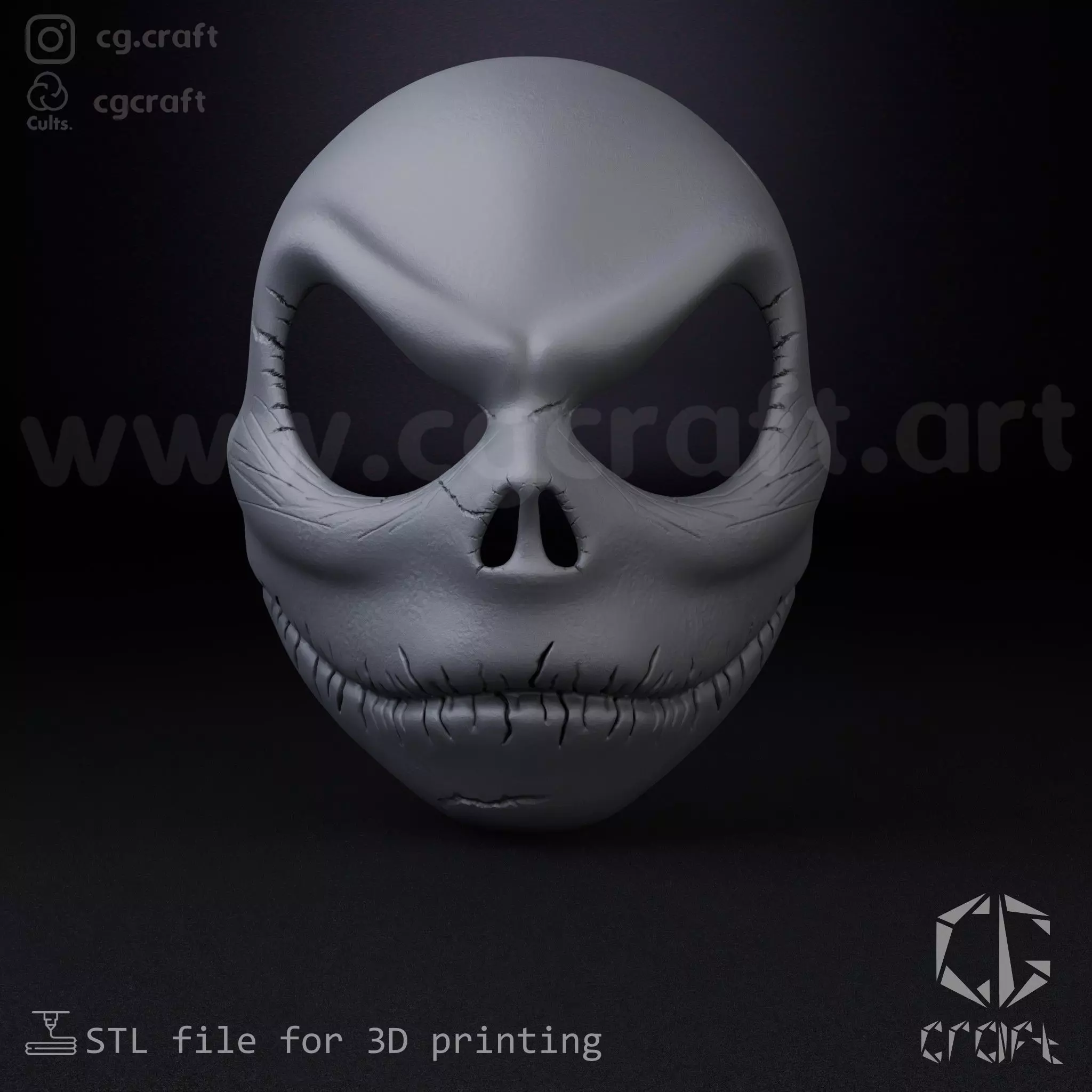  Jack Skellington mask 3D print model_4