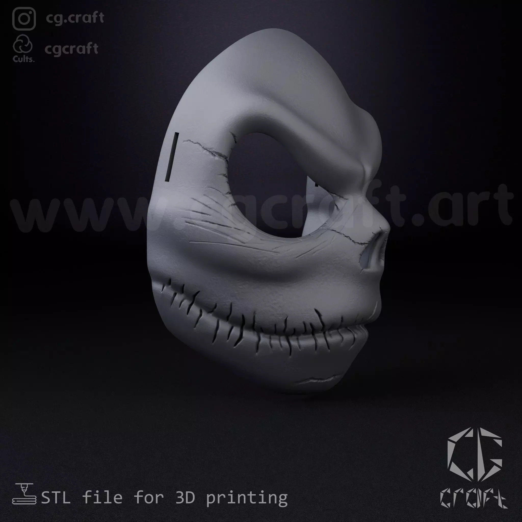  Jack Skellington mask 3D print model_3