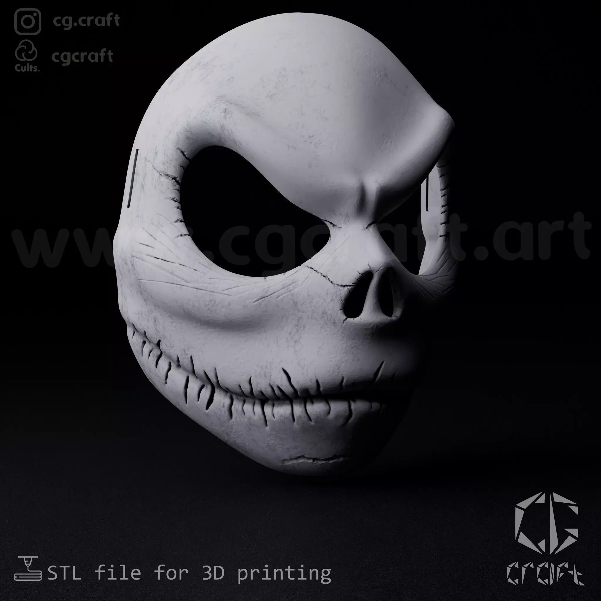  Jack Skellington mask 3D print model_1