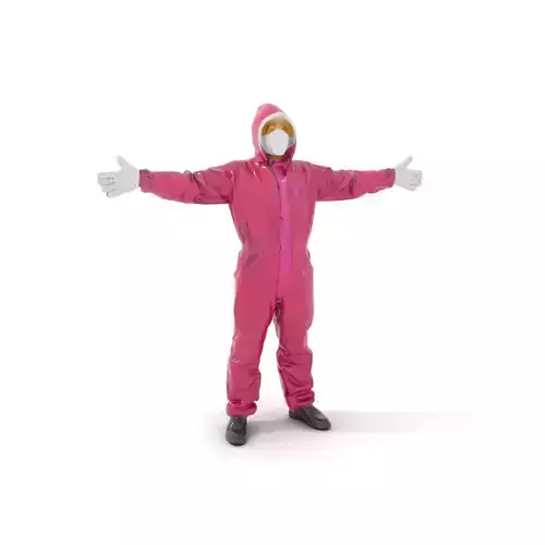 Protective Hazmat Suit model pack Low-poly 3D model