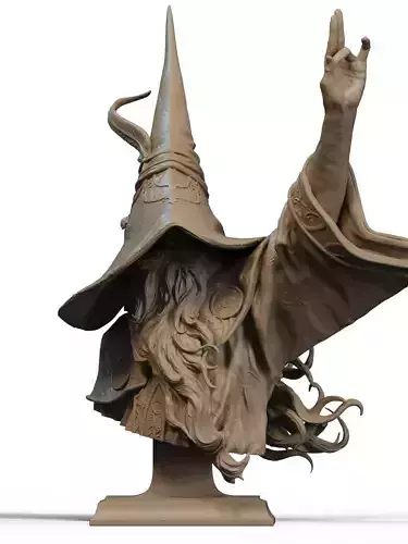 The Legendary Merlin Bust 3D Print 3D print model
