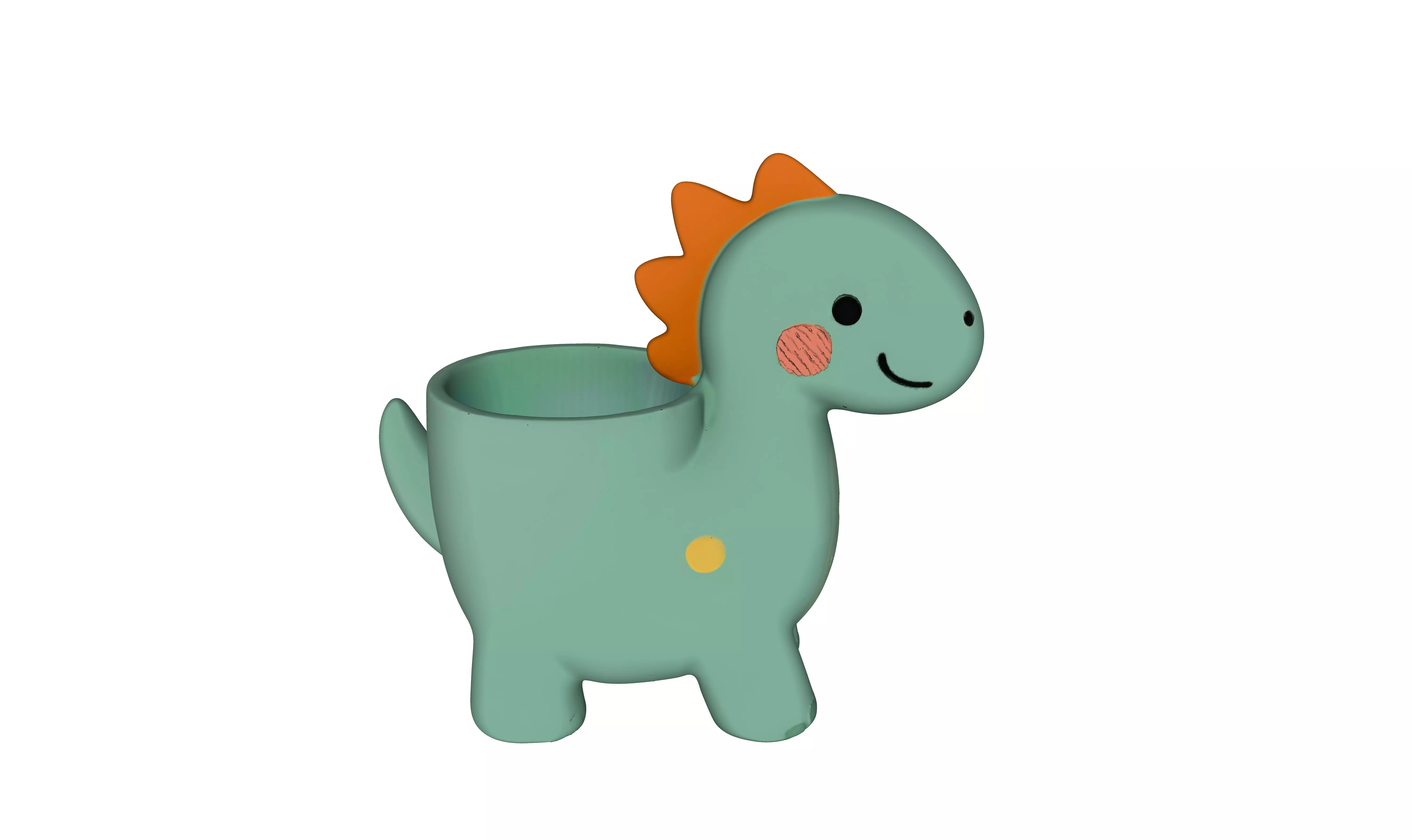 Dino Pencil Holder The guardian of your desk 3D print model_1