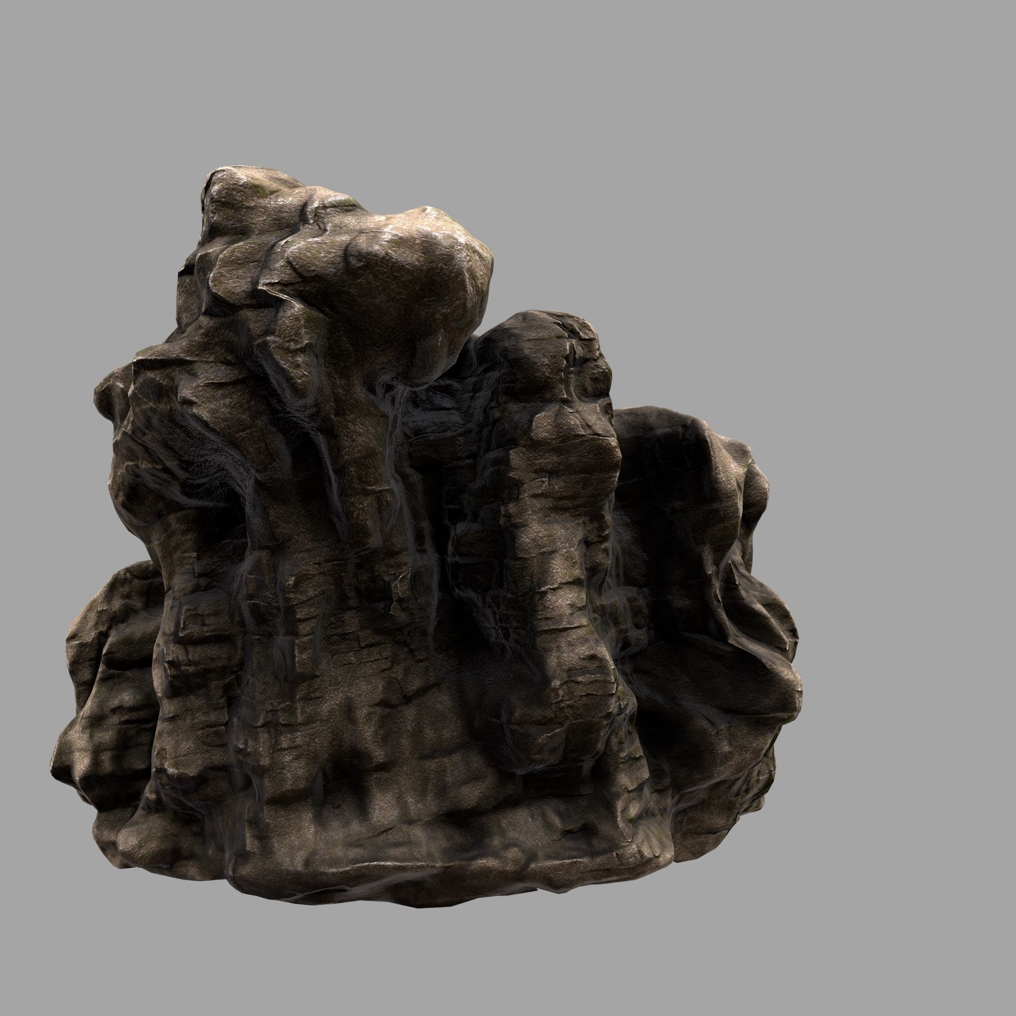 Rock Low-poly 3D model_1