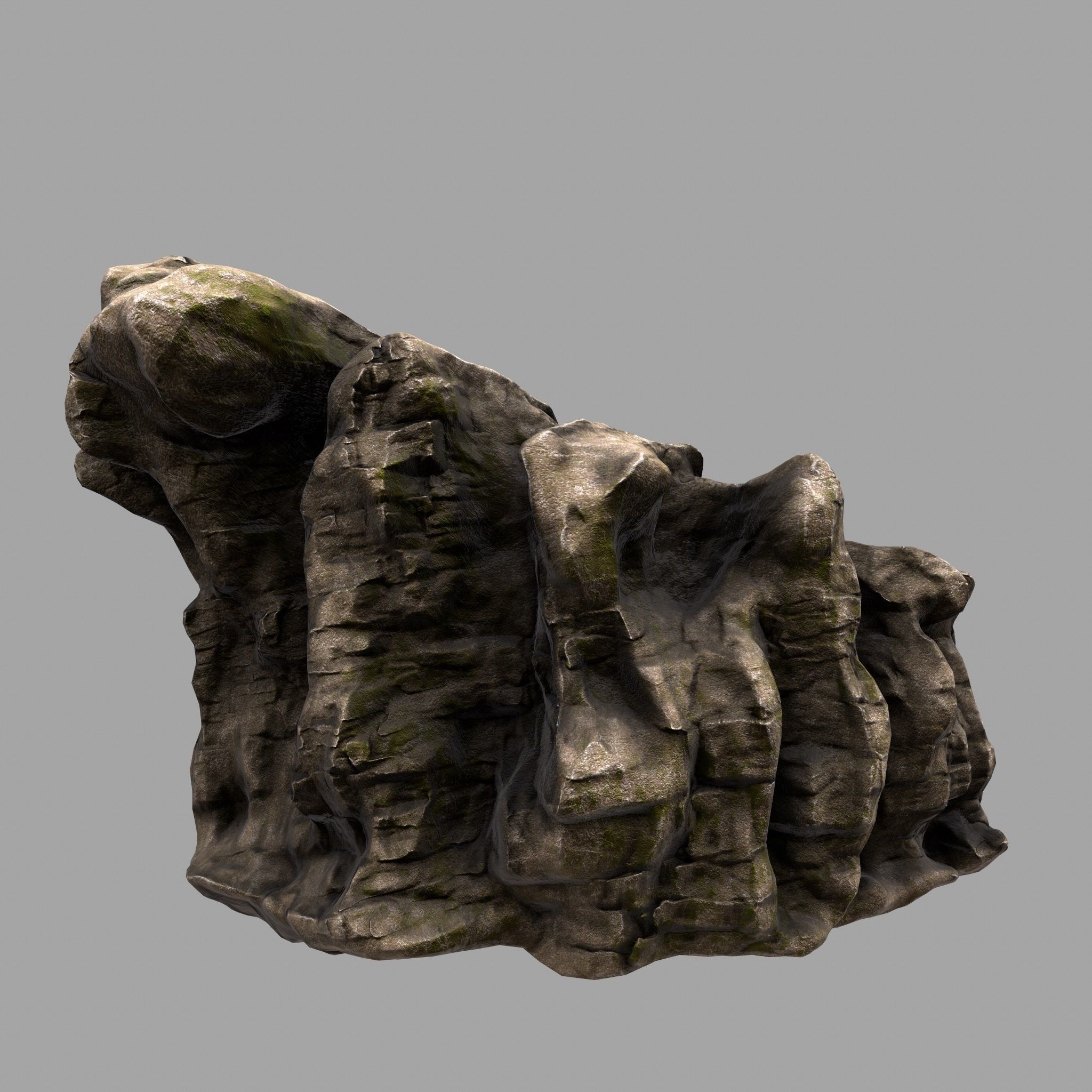 Rock Low-poly 3D model_2