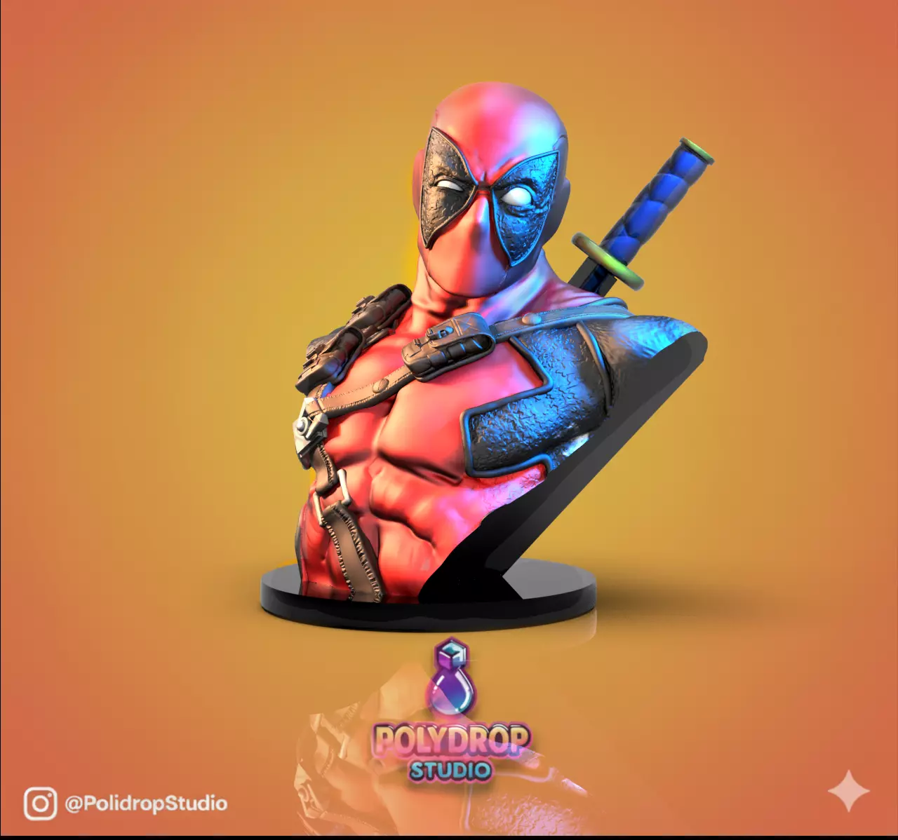 Deadpool bust 3D print model