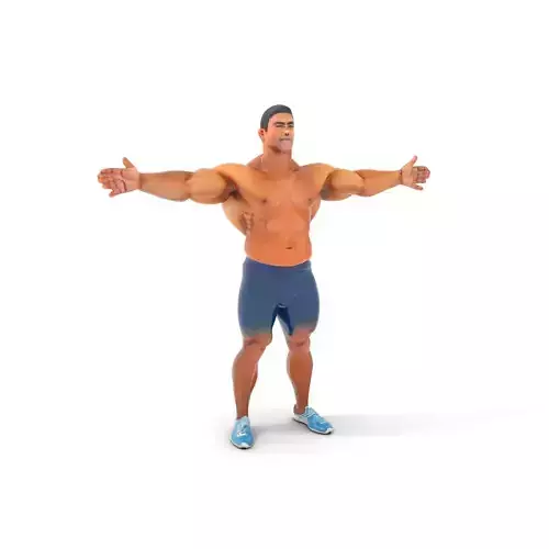 Athletic Human Figure model pack Low-poly 3D model