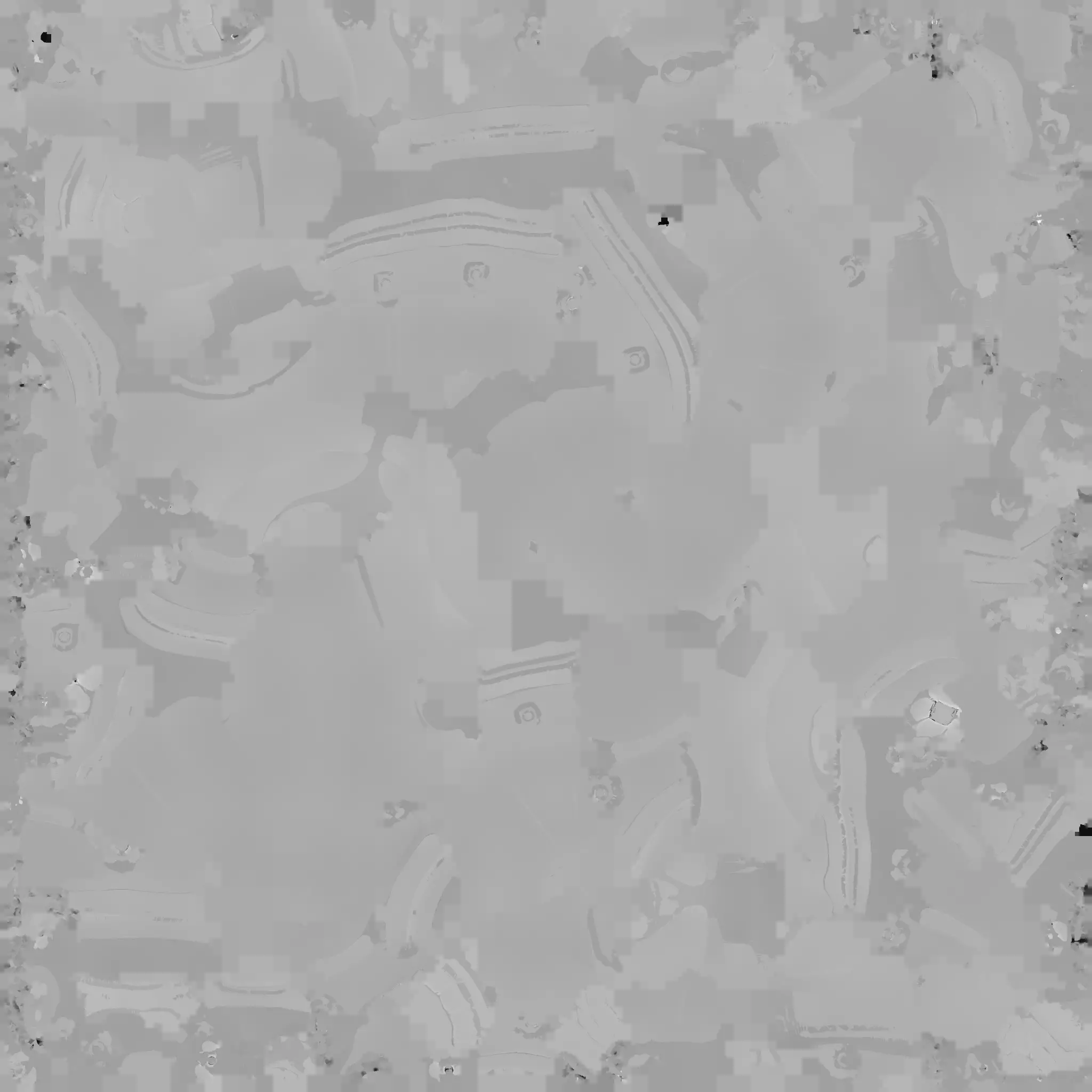 Red fire hydrant with caps 3D model_44