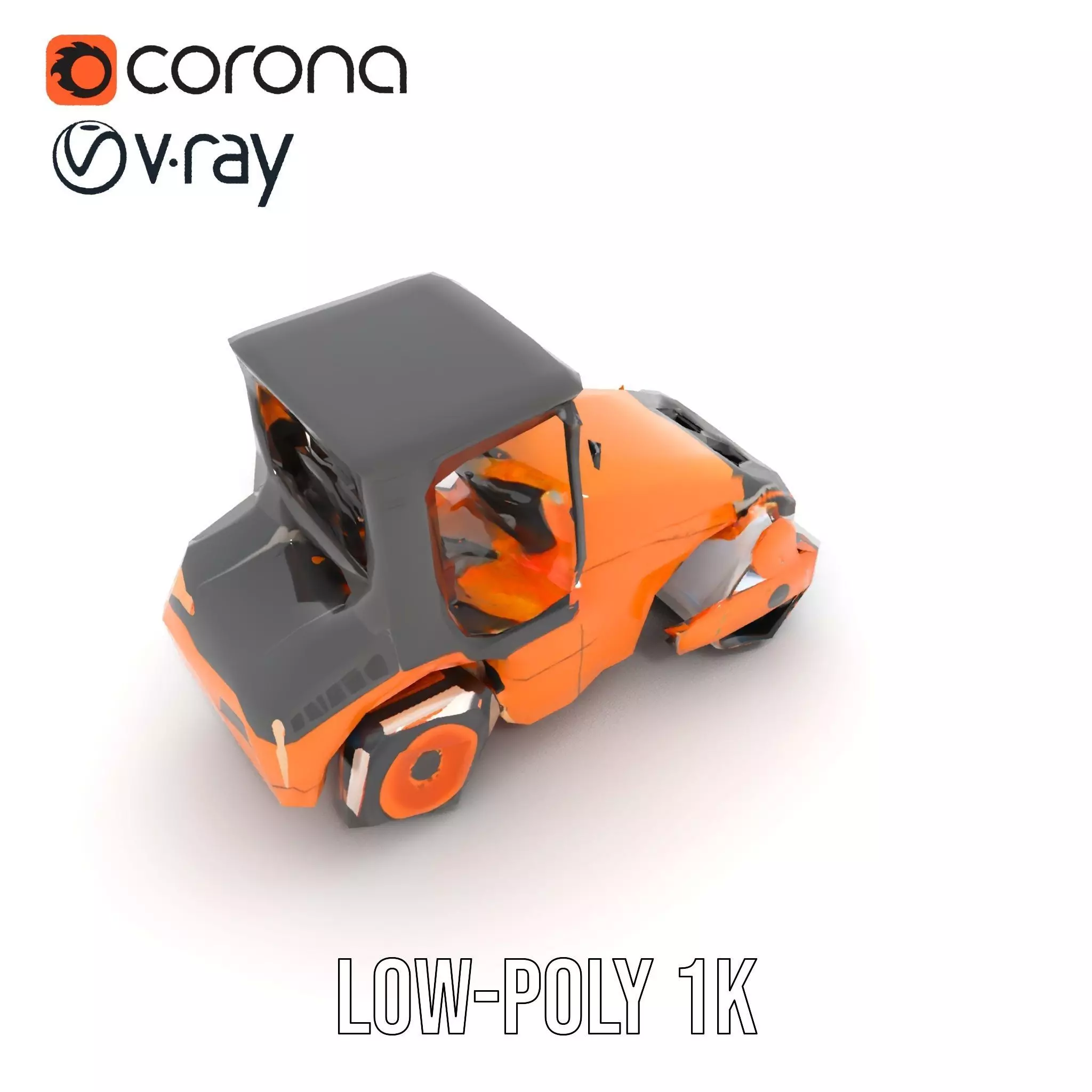 Vibrant Asphalt Roller model pack Low-poly 3D model_16