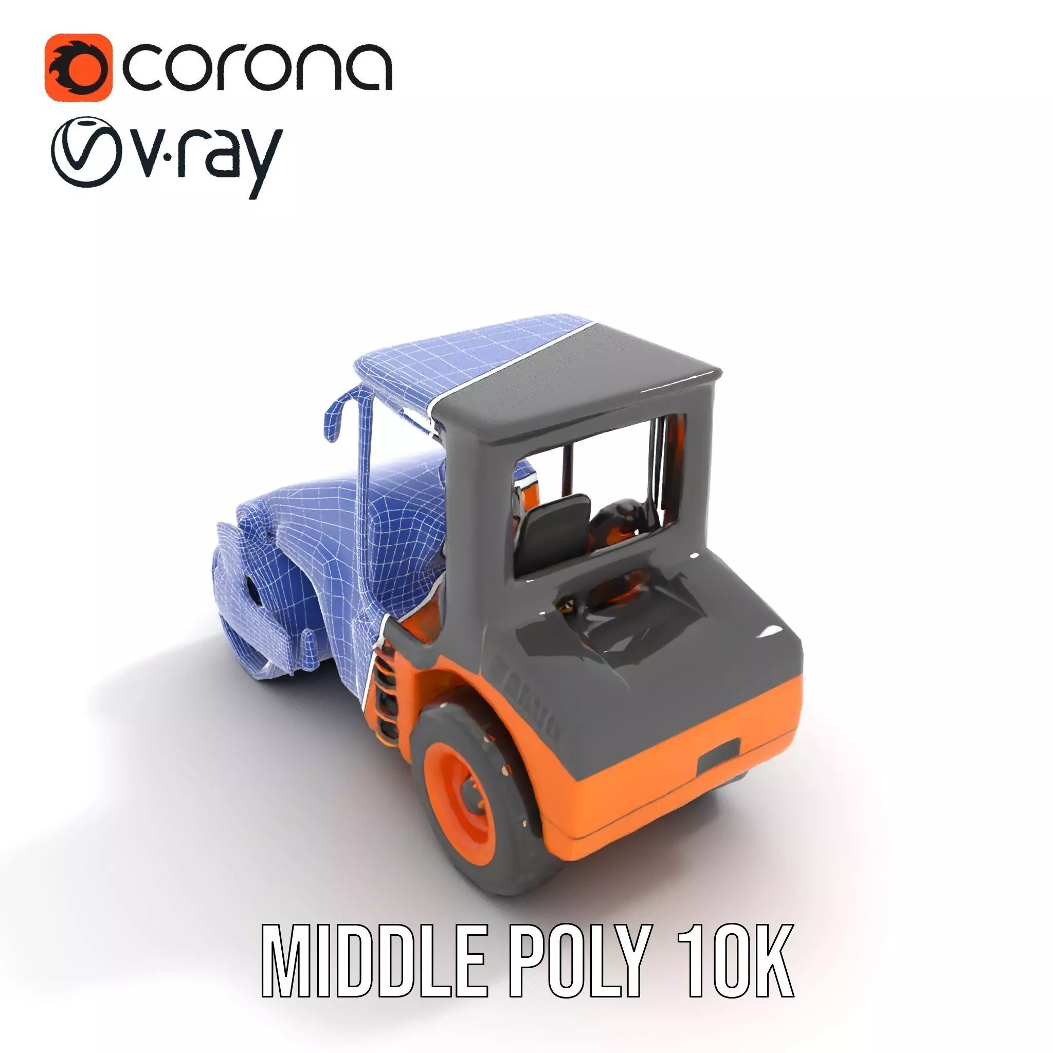 Vibrant Asphalt Roller model pack Low-poly 3D model_24