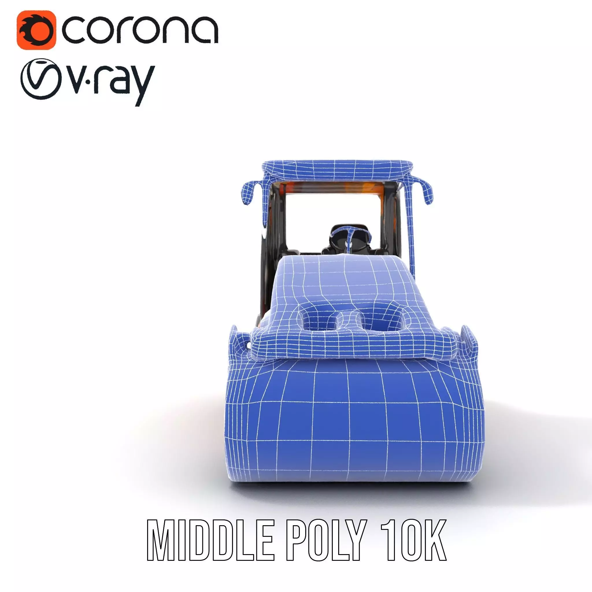 Vibrant Asphalt Roller model pack Low-poly 3D model_18
