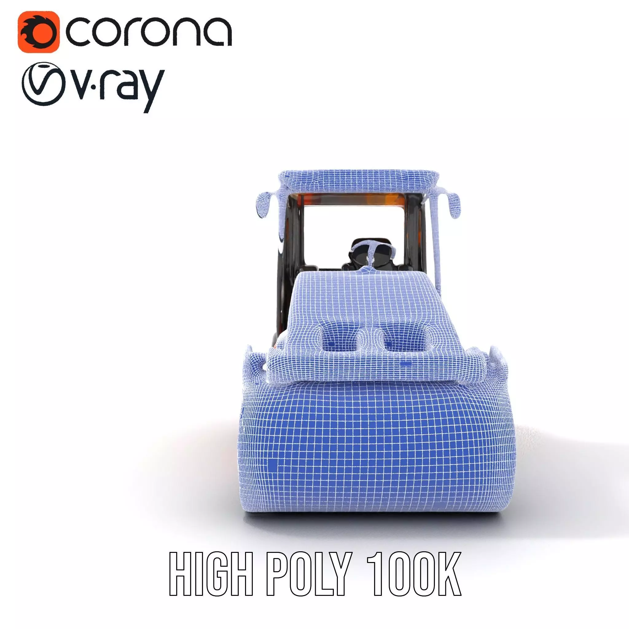 Vibrant Asphalt Roller model pack Low-poly 3D model_20