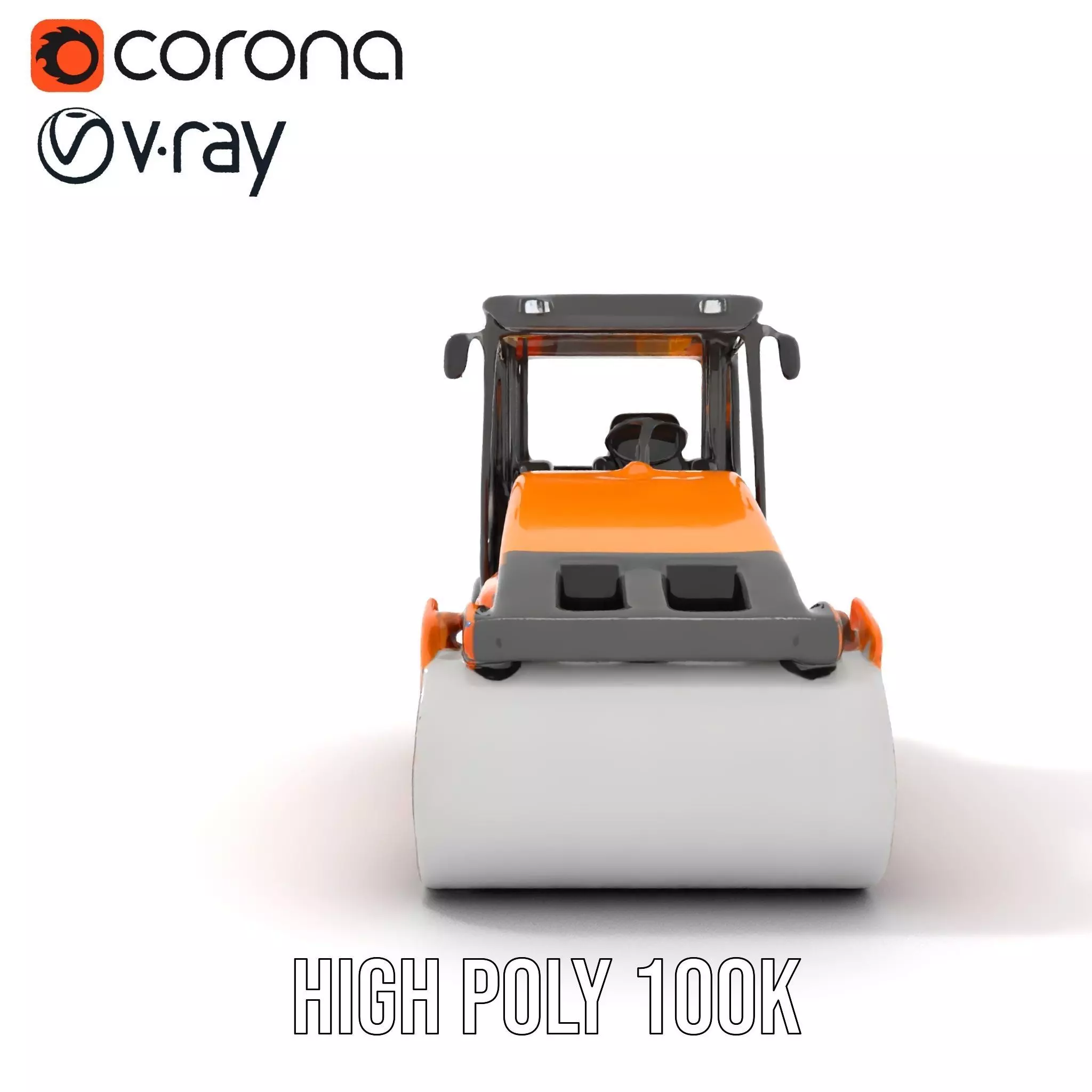 Vibrant Asphalt Roller model pack Low-poly 3D model_26
