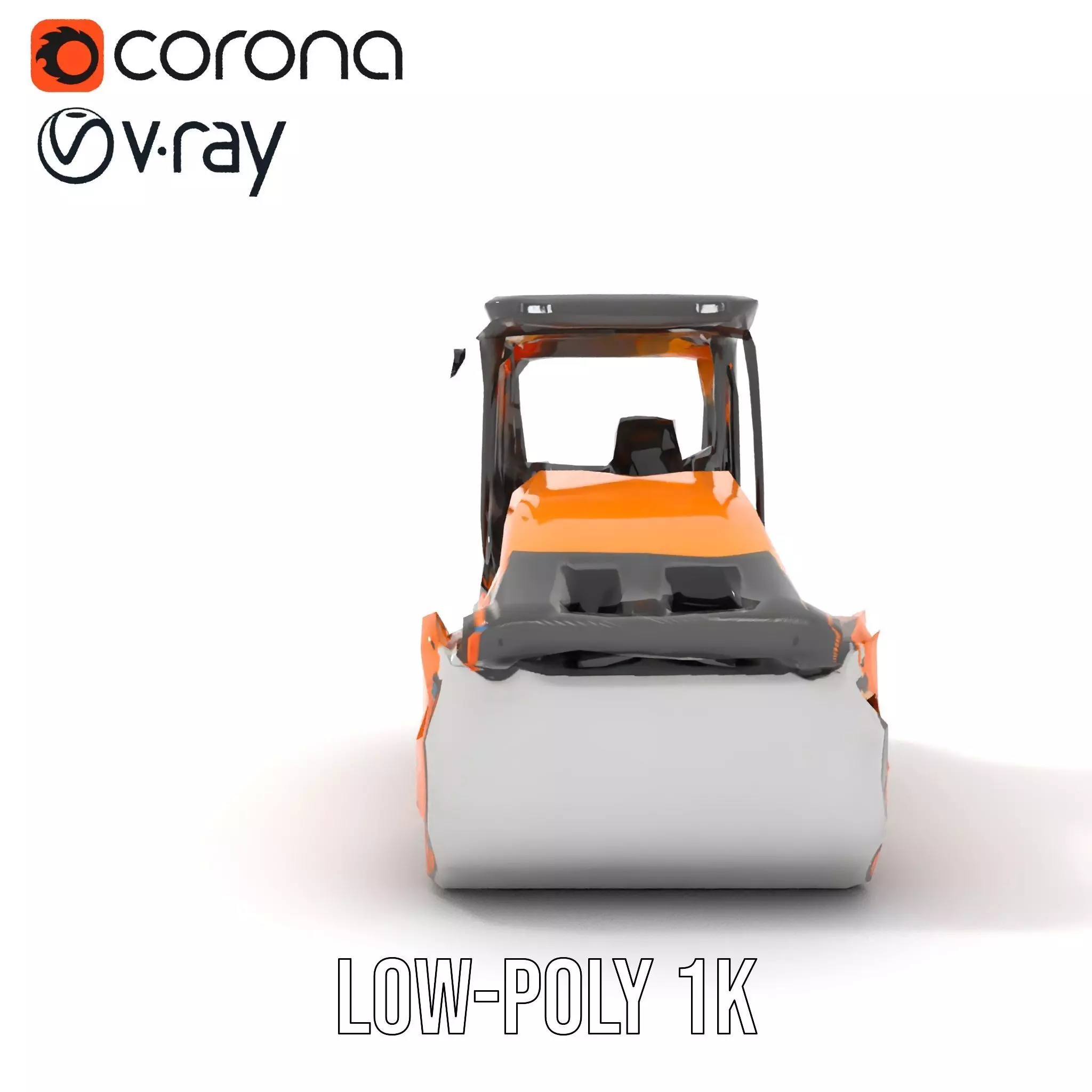 Vibrant Asphalt Roller model pack Low-poly 3D model_7