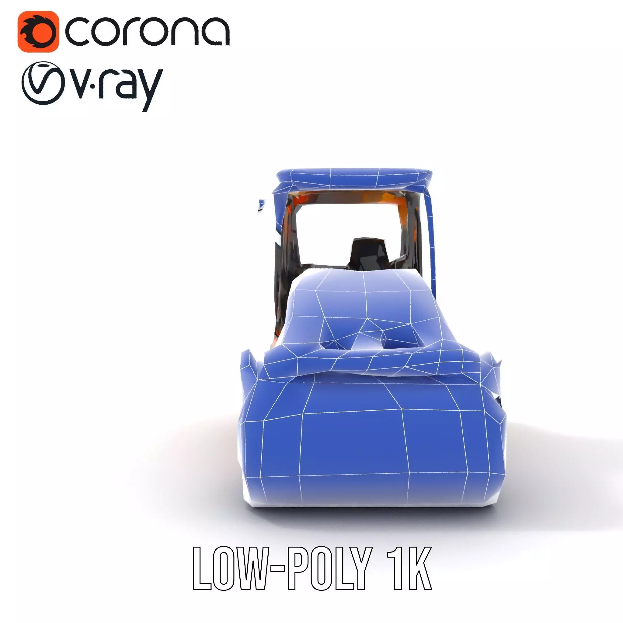Vibrant Asphalt Roller model pack Low-poly 3D model_22