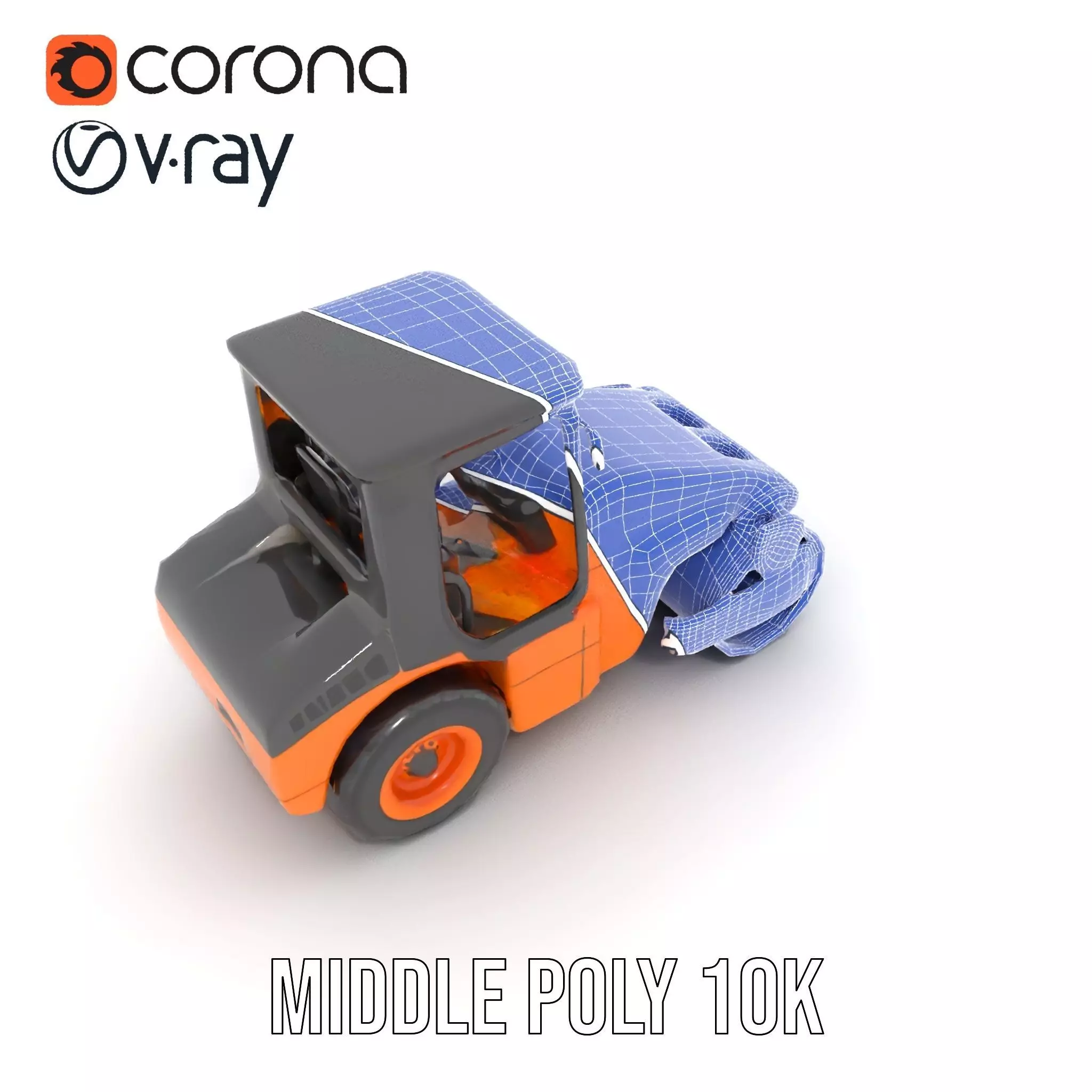 Vibrant Asphalt Roller model pack Low-poly 3D model_27