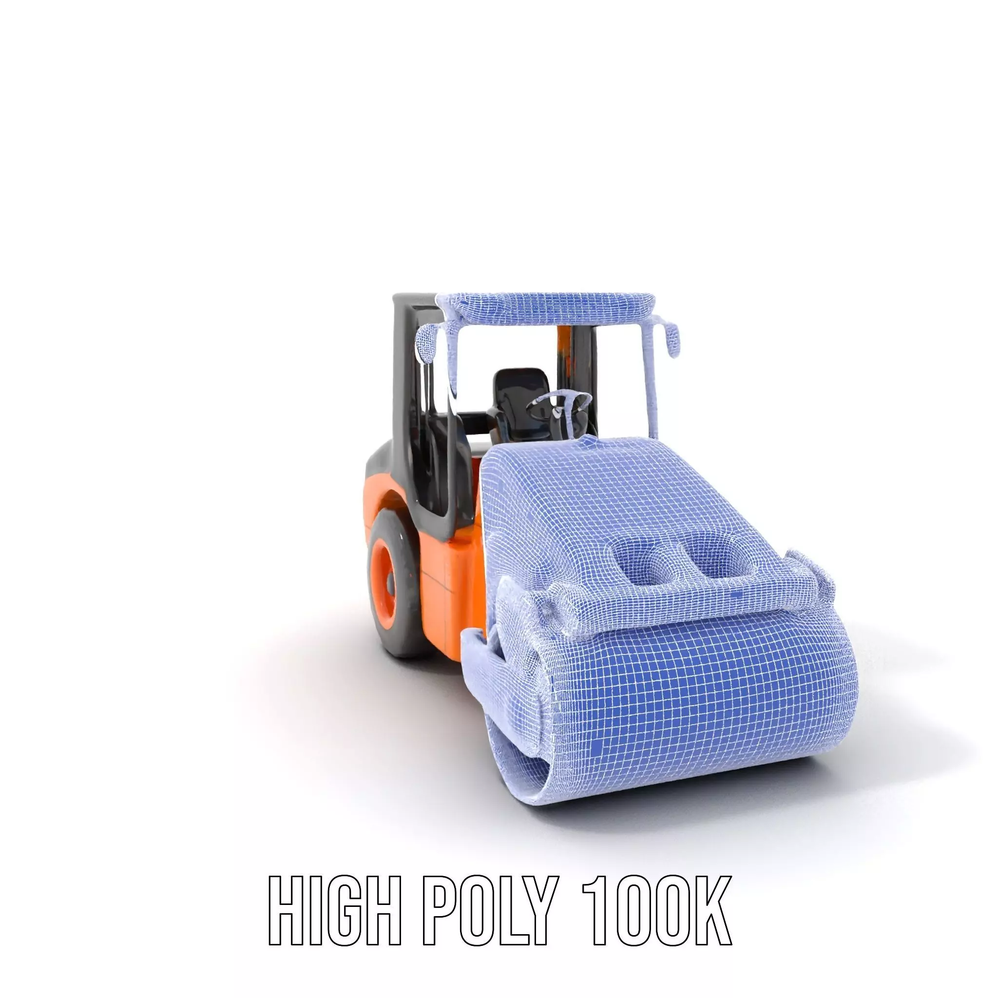 Vibrant Asphalt Roller model pack Low-poly 3D model_4