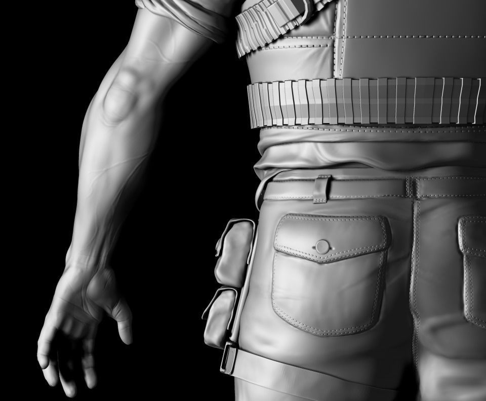 Realistic soldier 3D model_11