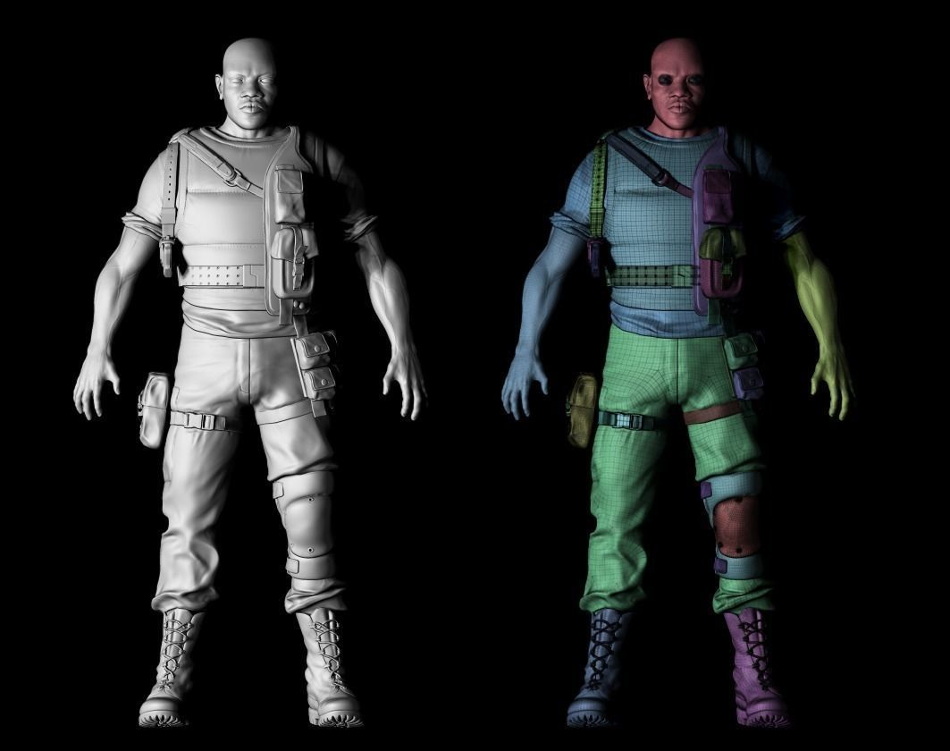 Realistic soldier 3D model_5