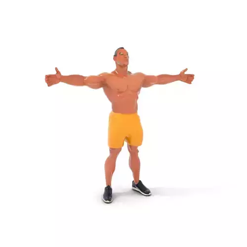 Athletic Human Character model pack Low-poly 3D model