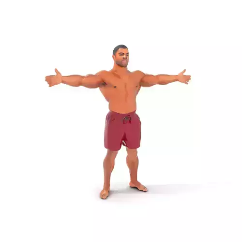 Muscular Human Figure model pack Low-poly 3D model