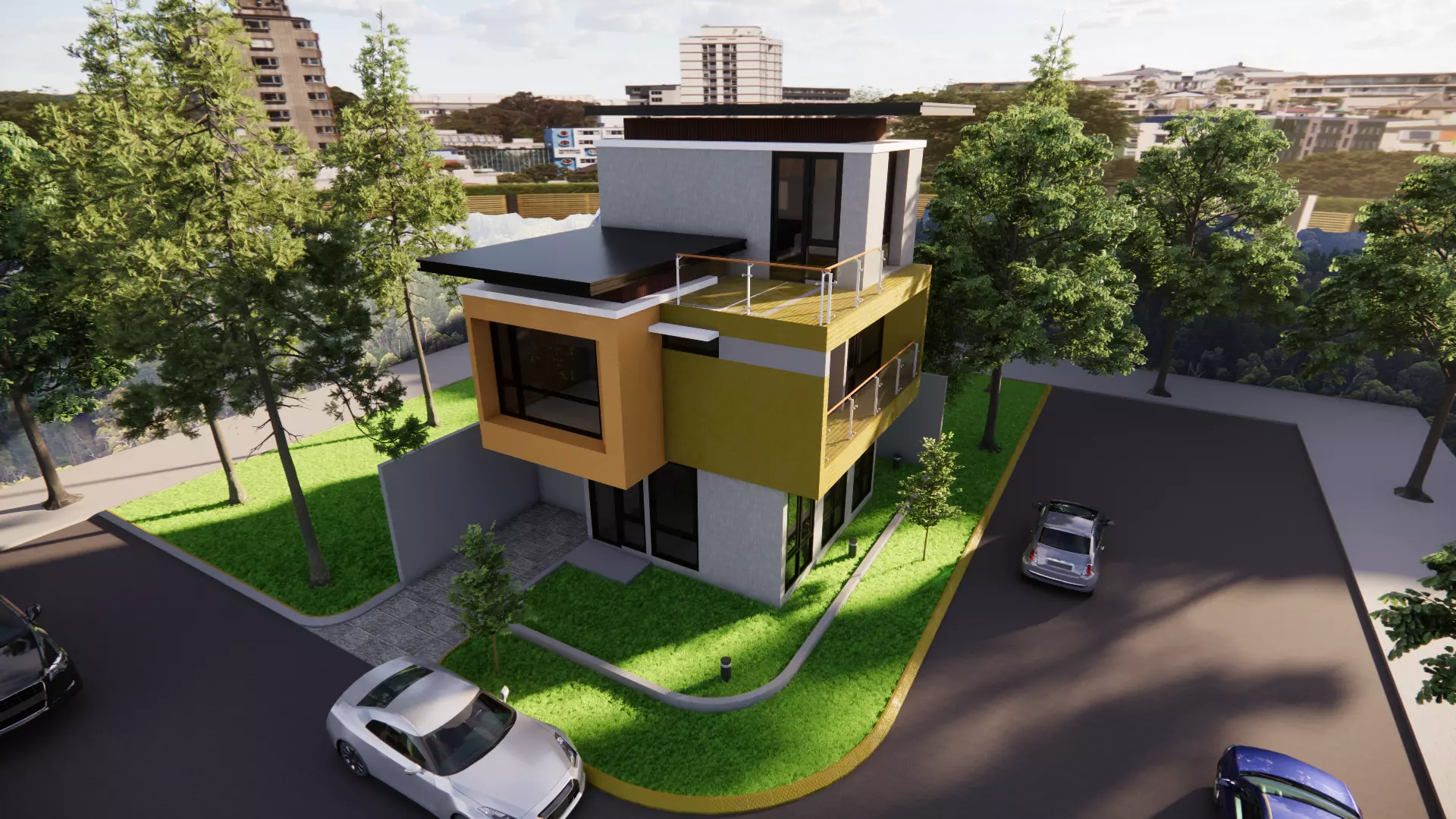 Modern Luxury House 3D Model 3D model_2