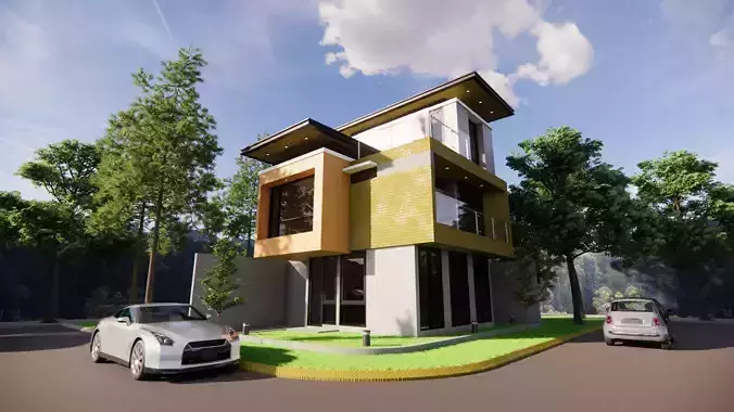 Modern Luxury House 3D Model 3D model
