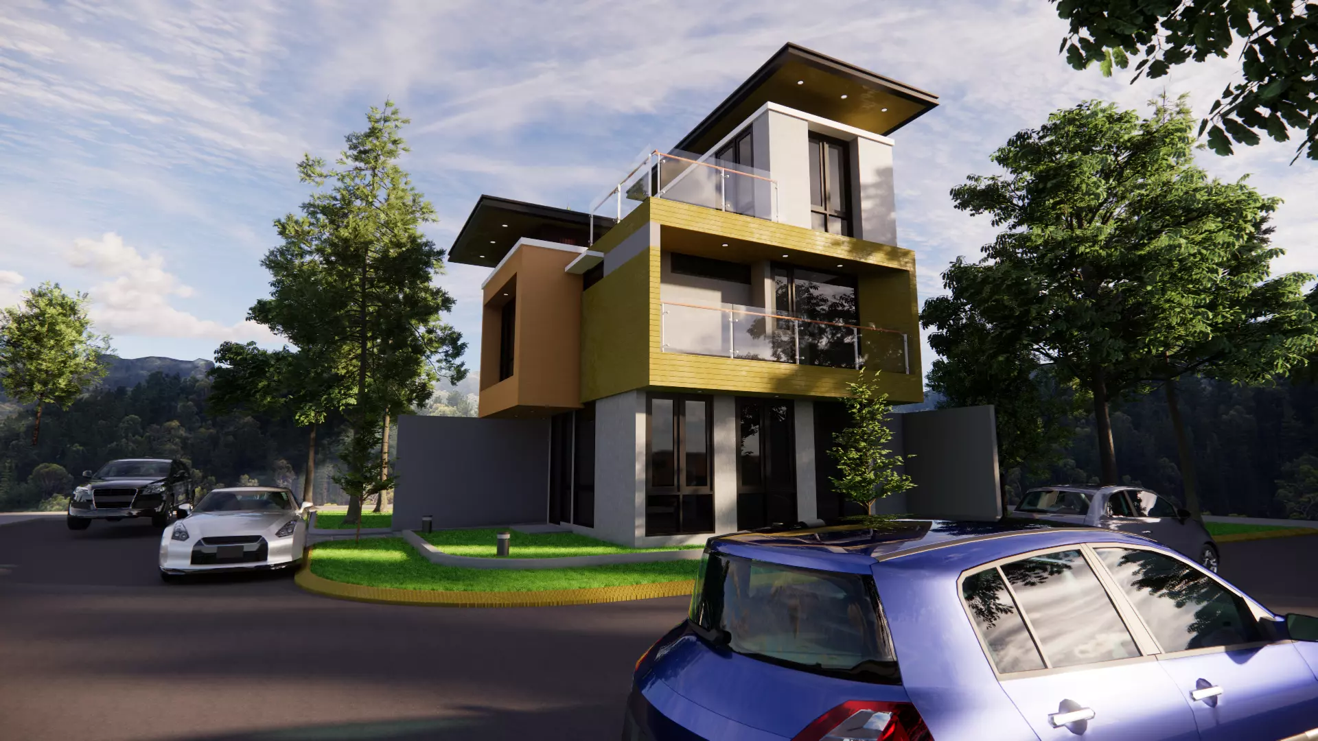 Modern Luxury House 3D Model 3D model_1