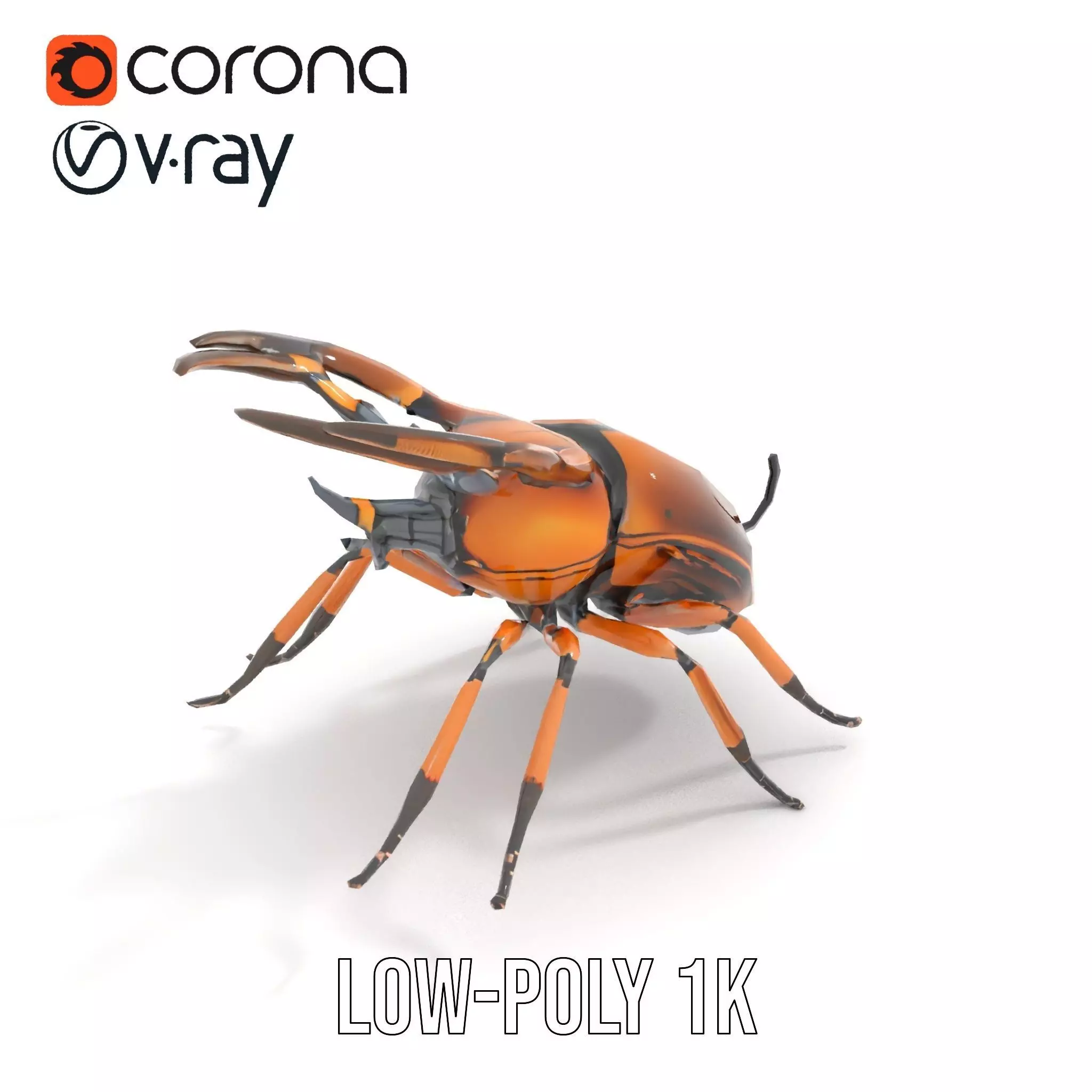 Copper Beetle model pack Low-poly 3D model_7