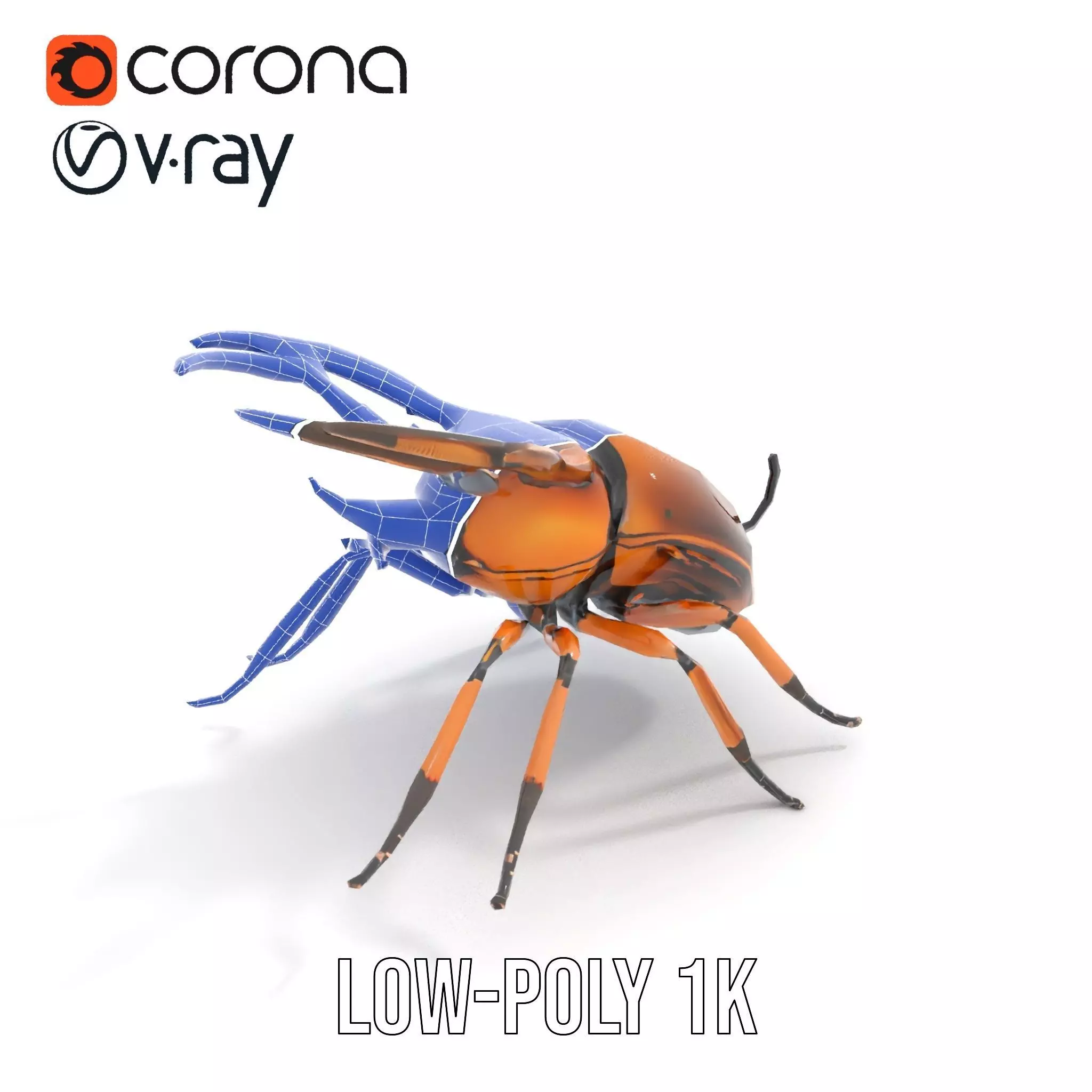 Copper Beetle model pack Low-poly 3D model_19