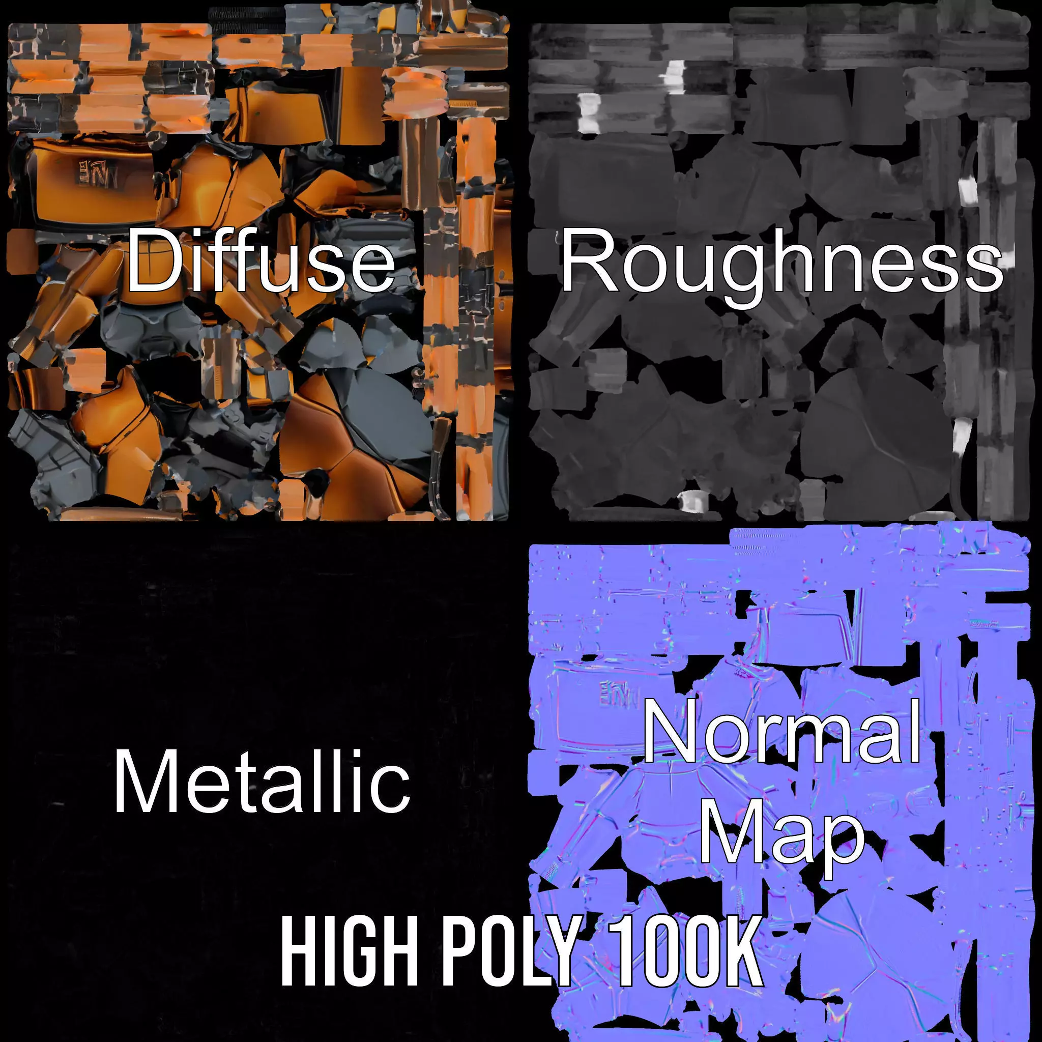 Copper Beetle model pack Low-poly 3D model_3