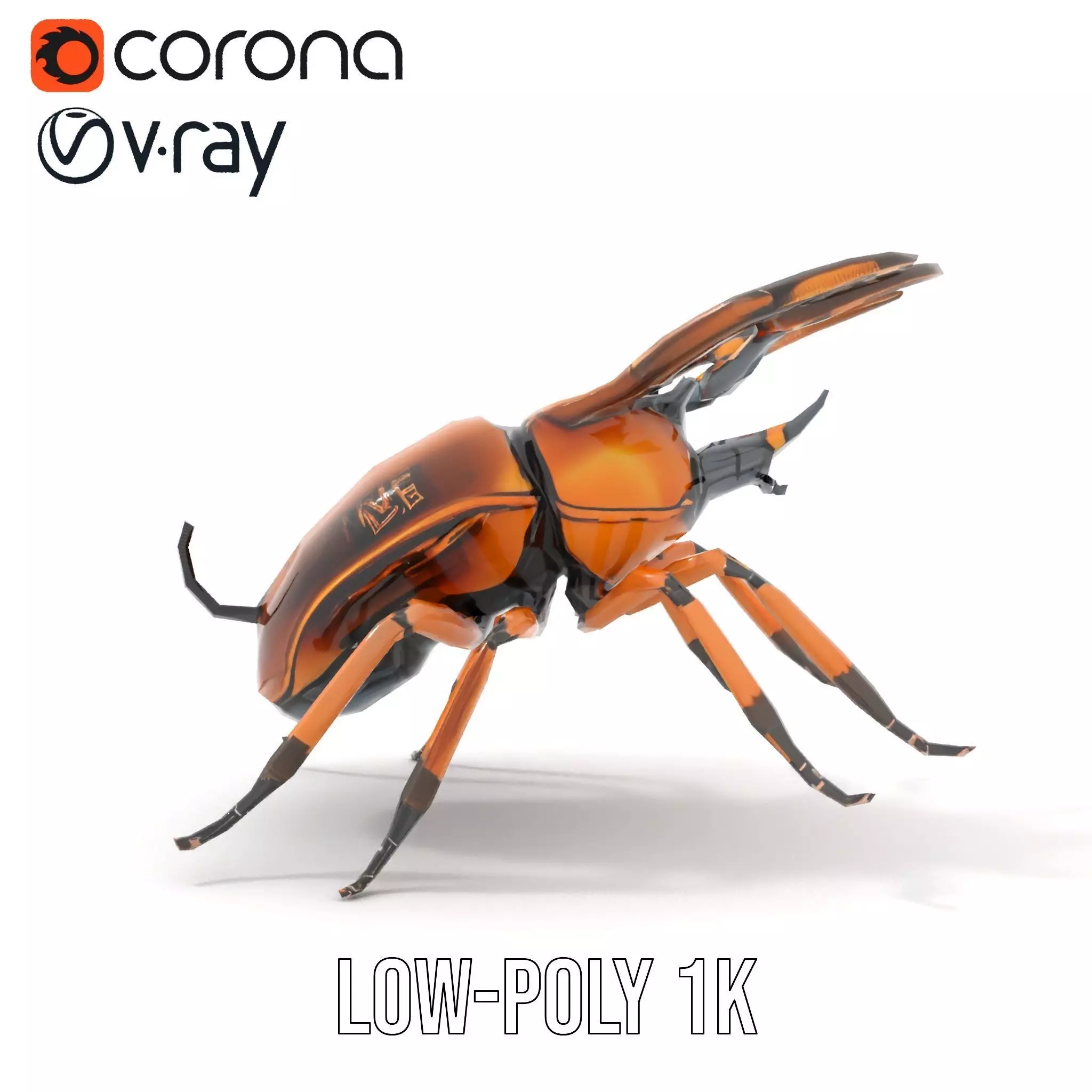 Copper Beetle model pack Low-poly 3D model_25