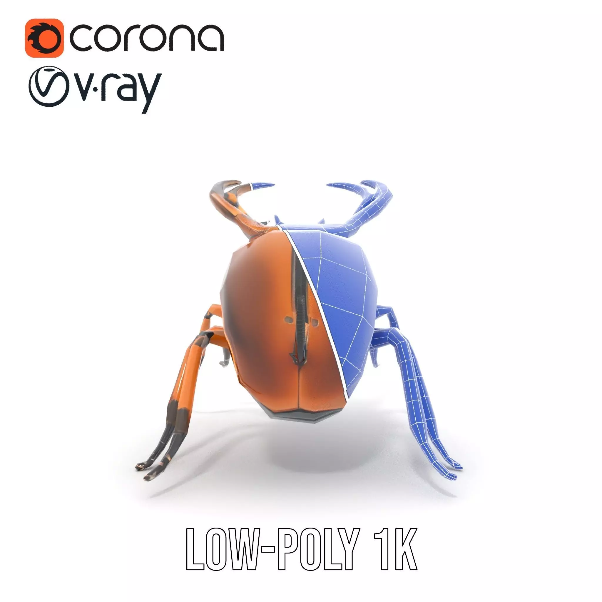 Copper Beetle model pack Low-poly 3D model_30