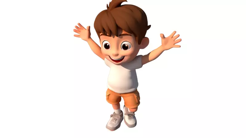 Cartoon Boy 3D Character FBX Model for Digital Projects Free low-poly 3D model_1