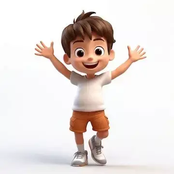 Cartoon Boy 3D Character FBX Model for Digital Projects Free low-poly 3D model_0