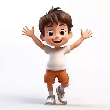  Cartoon Boy 3D Character FBX Model for Digital Projects