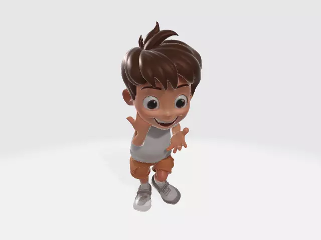 Cartoon Boy 3D Character FBX Model for Digital Projects Free low-poly 3D model_3