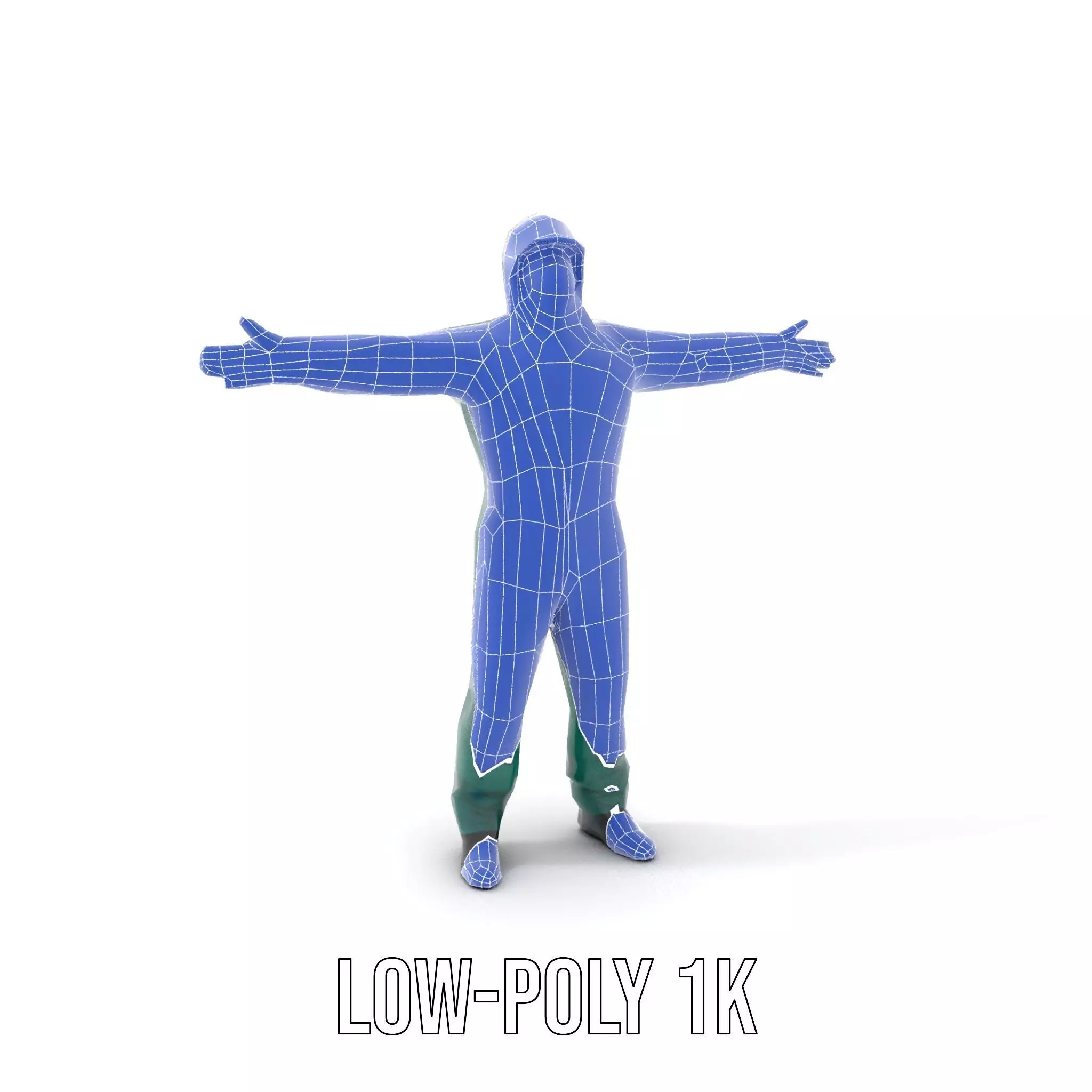 Green Protective Suit model pack Low-poly 3D model_19