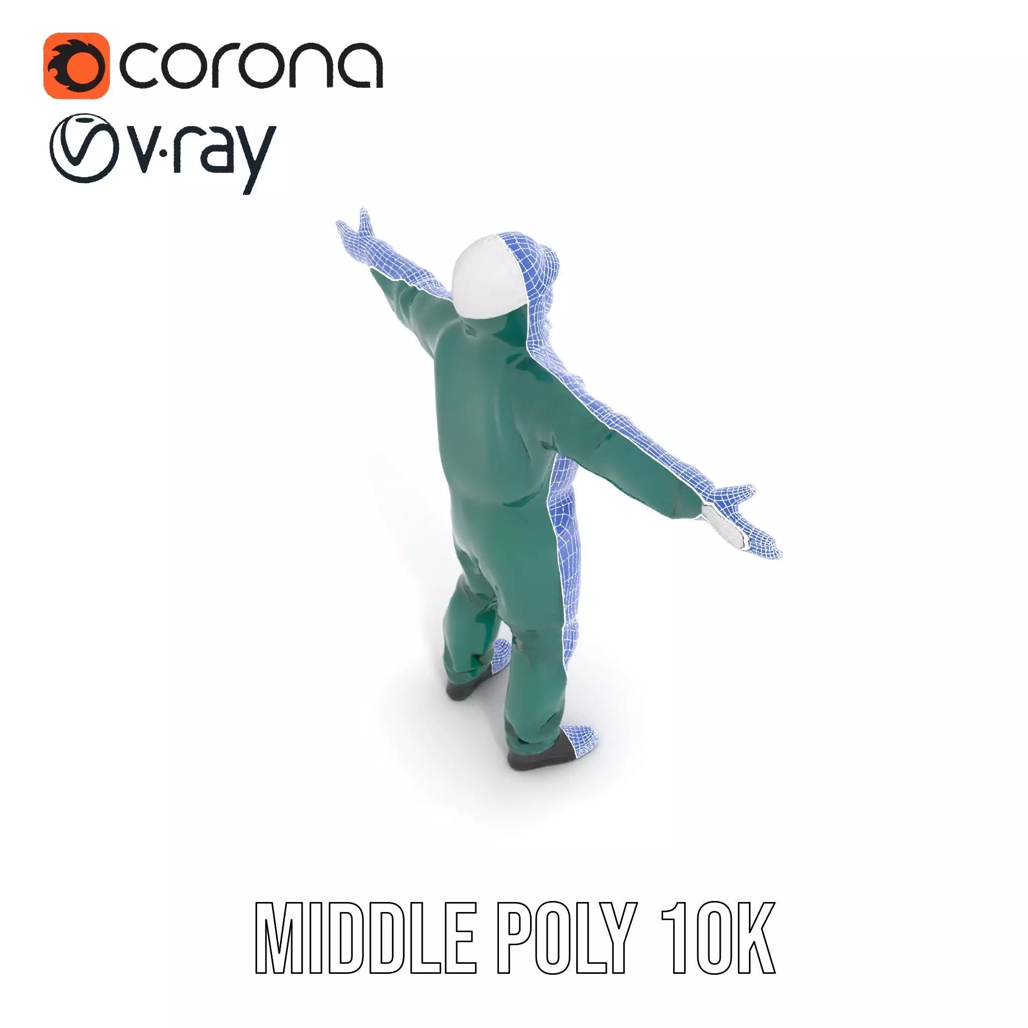 Green Protective Suit model pack Low-poly 3D model_18