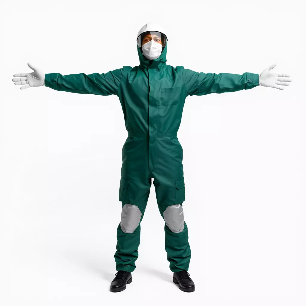 Green Protective Suit model pack Low-poly 3D model_2